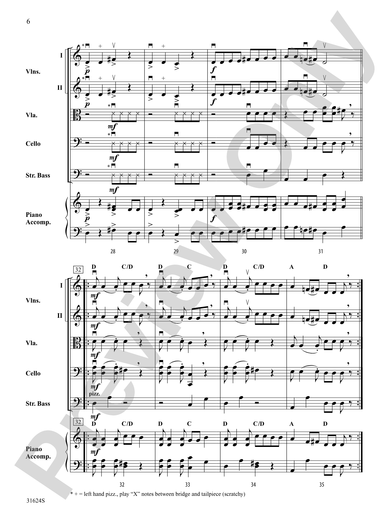 Fowl Fiddles: String Orchestra Conductor Score & Parts