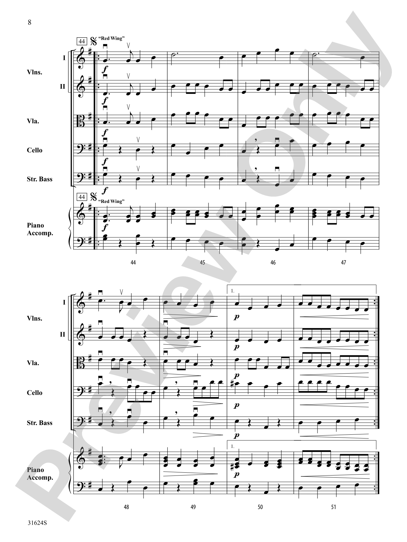 Fowl Fiddles: String Orchestra Conductor Score & Parts