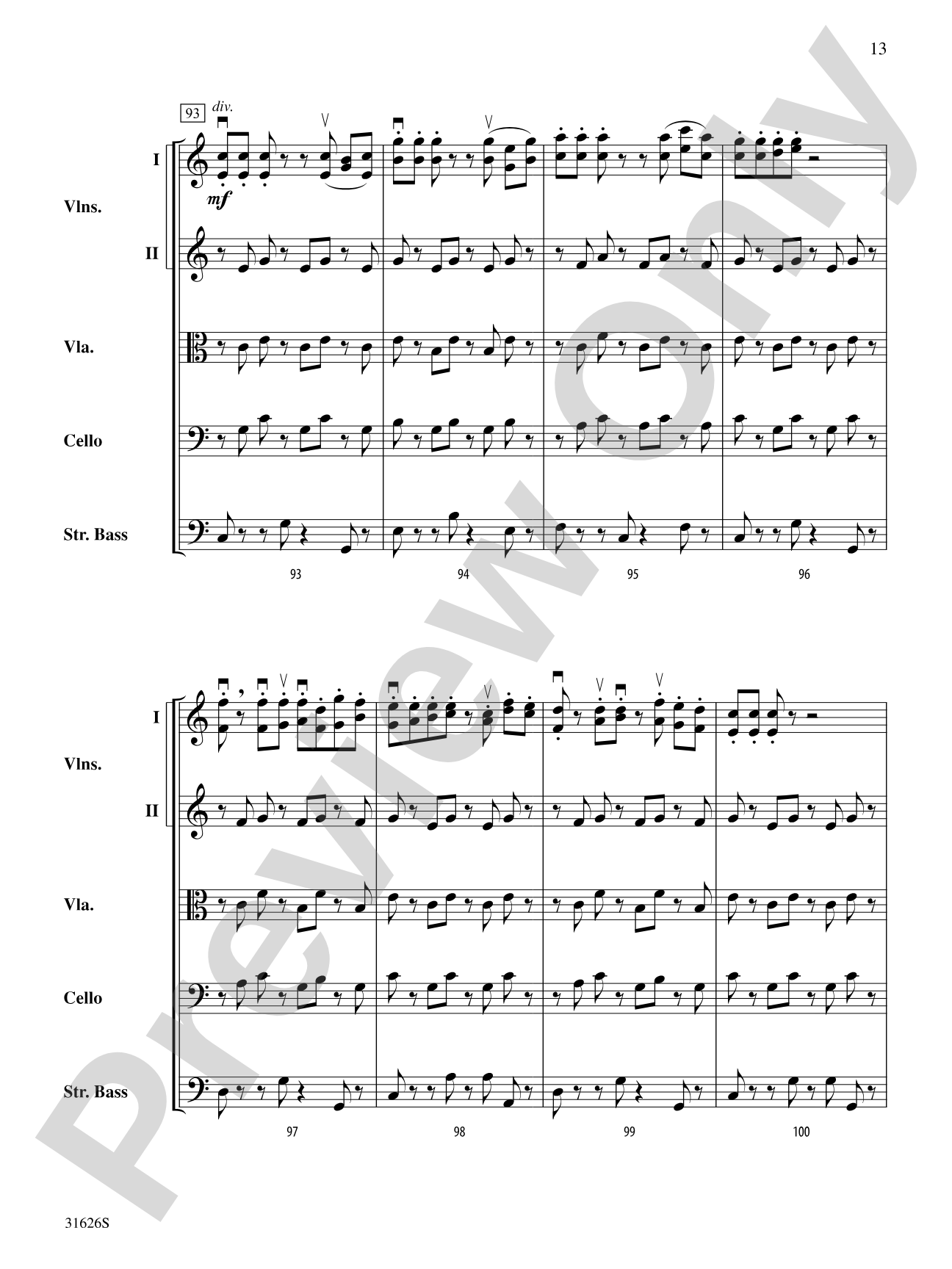 Variable Stars: String Orchestra Conductor Score & Parts