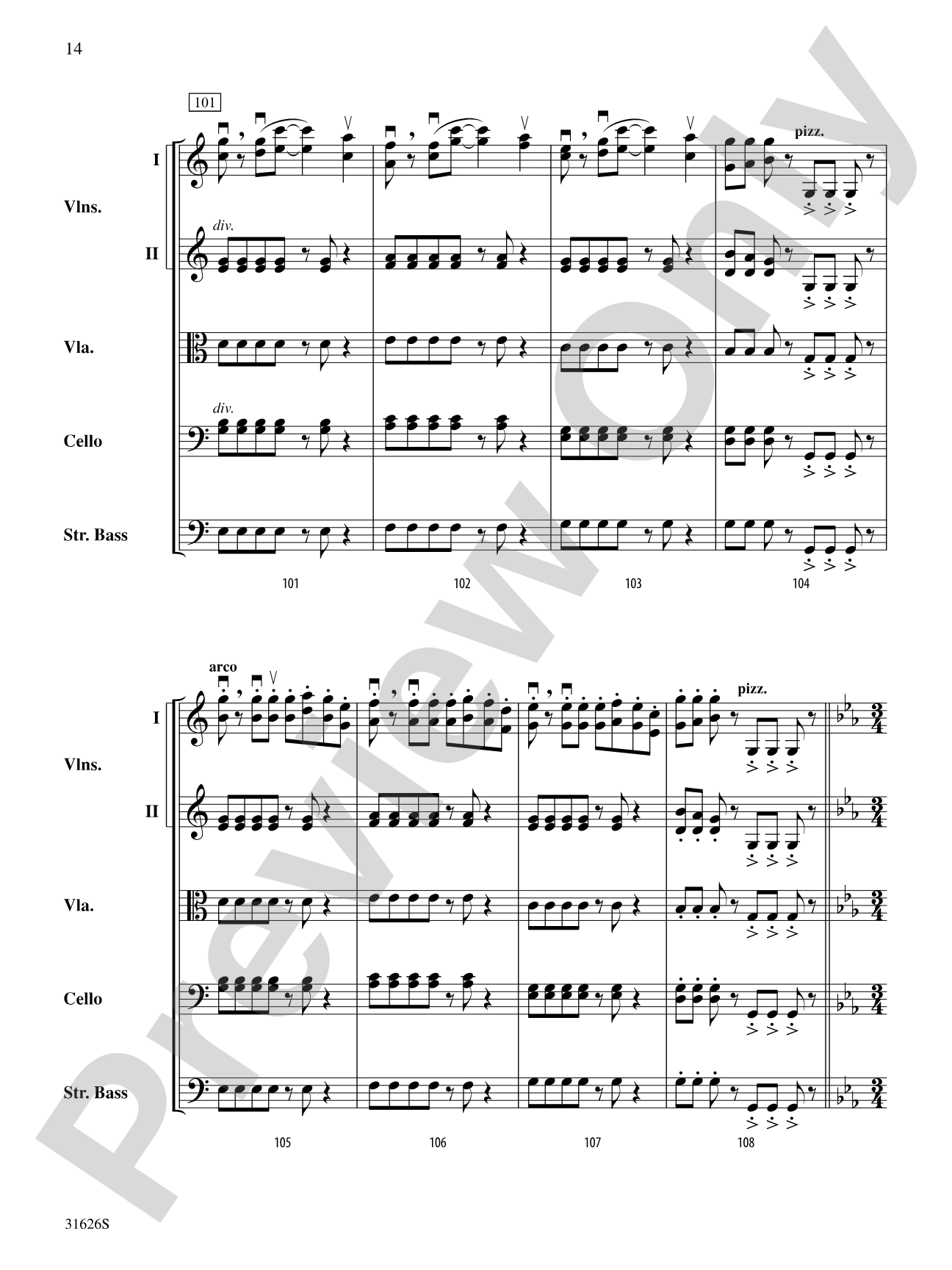 Variable Stars: String Orchestra Conductor Score & Parts