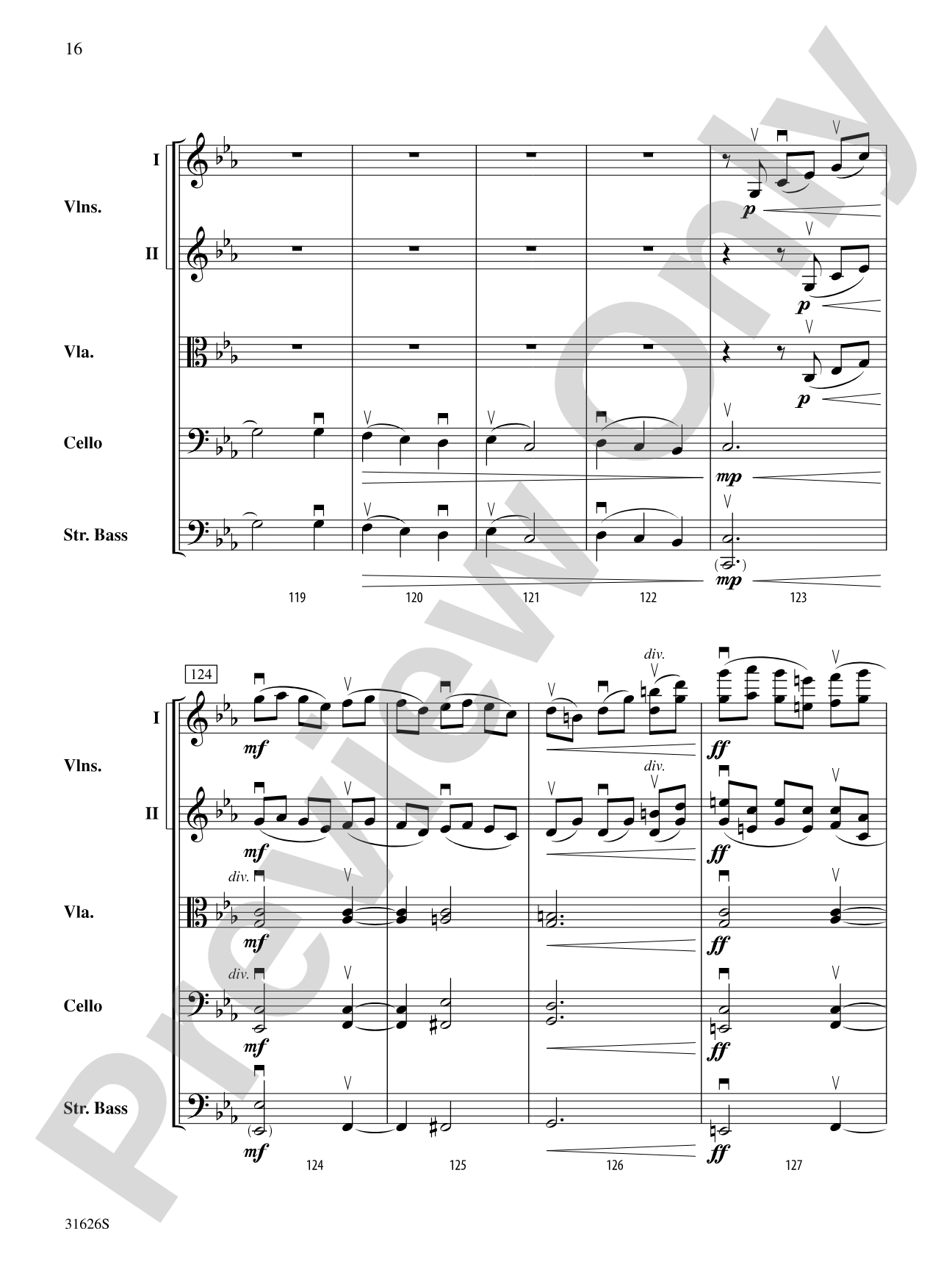 Variable Stars: String Orchestra Conductor Score & Parts