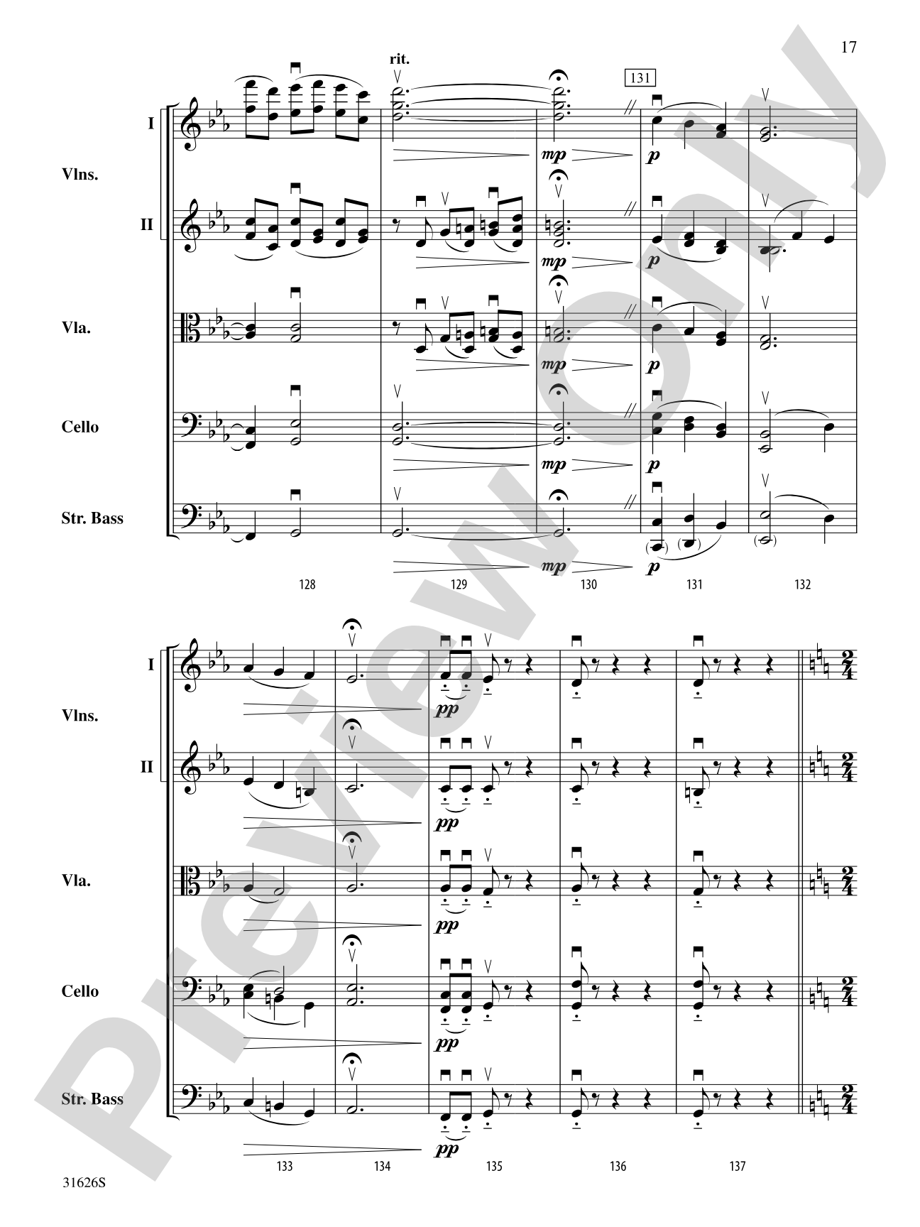 Variable Stars: String Orchestra Conductor Score & Parts