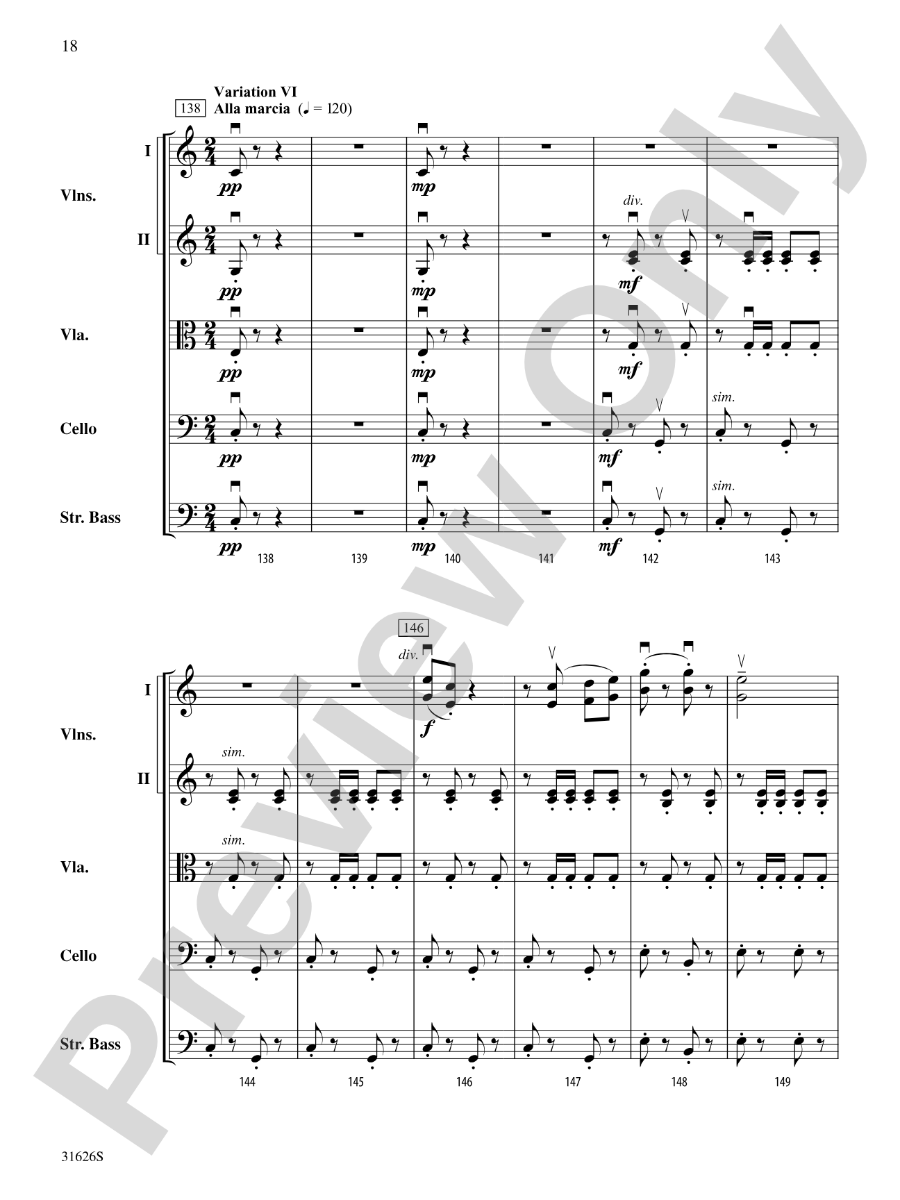 Variable Stars: String Orchestra Conductor Score & Parts