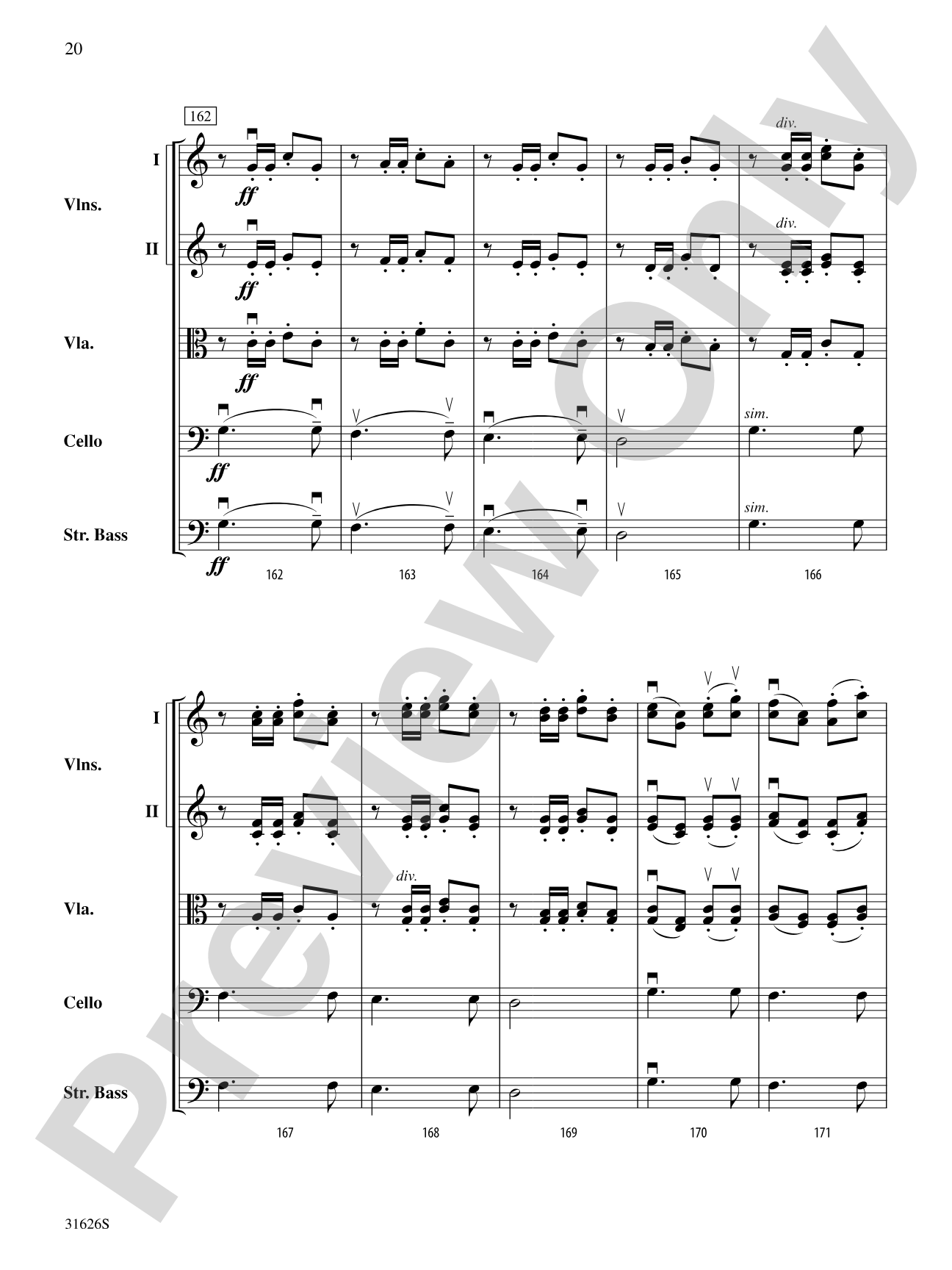 Variable Stars: String Orchestra Conductor Score & Parts