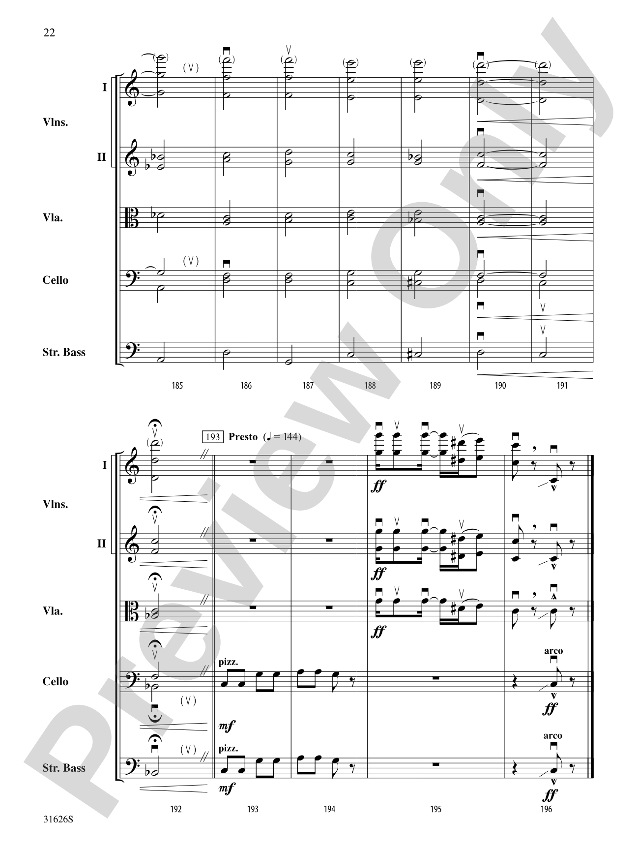 Variable Stars: String Orchestra Conductor Score & Parts