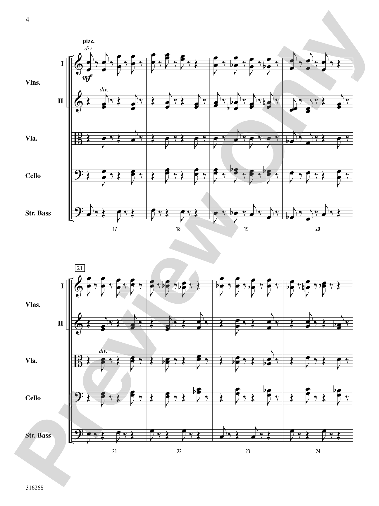 Variable Stars: String Orchestra Conductor Score & Parts