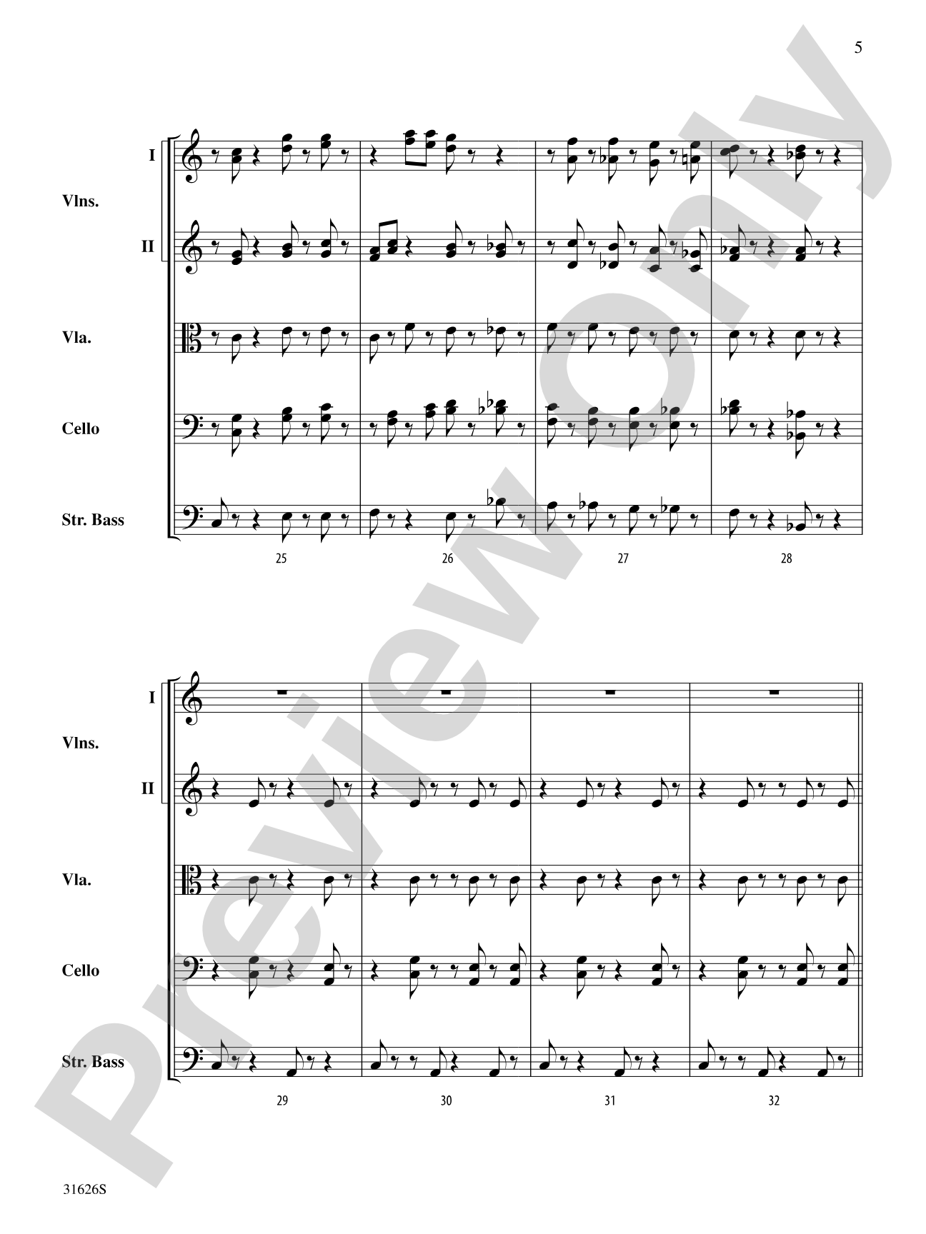 Variable Stars: String Orchestra Conductor Score & Parts