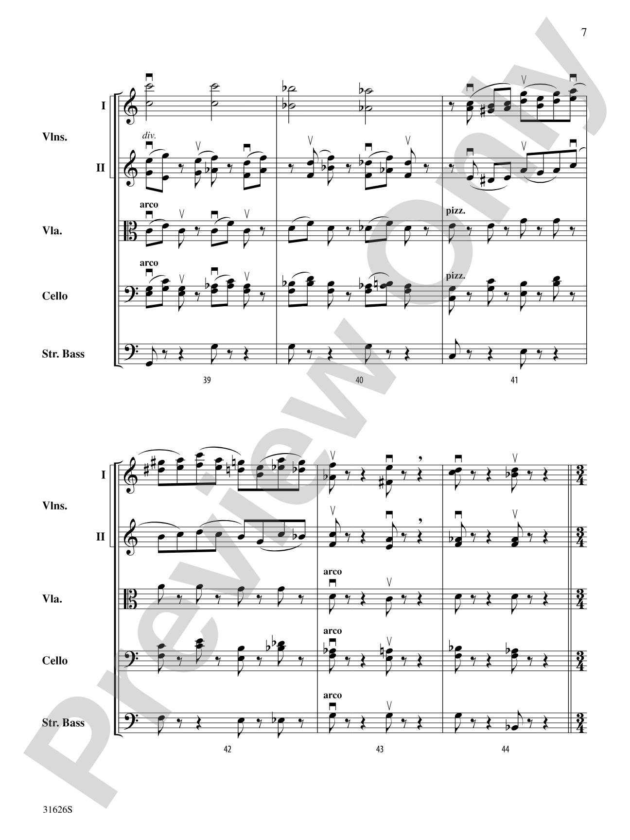 Variable Stars: String Orchestra Conductor Score & Parts