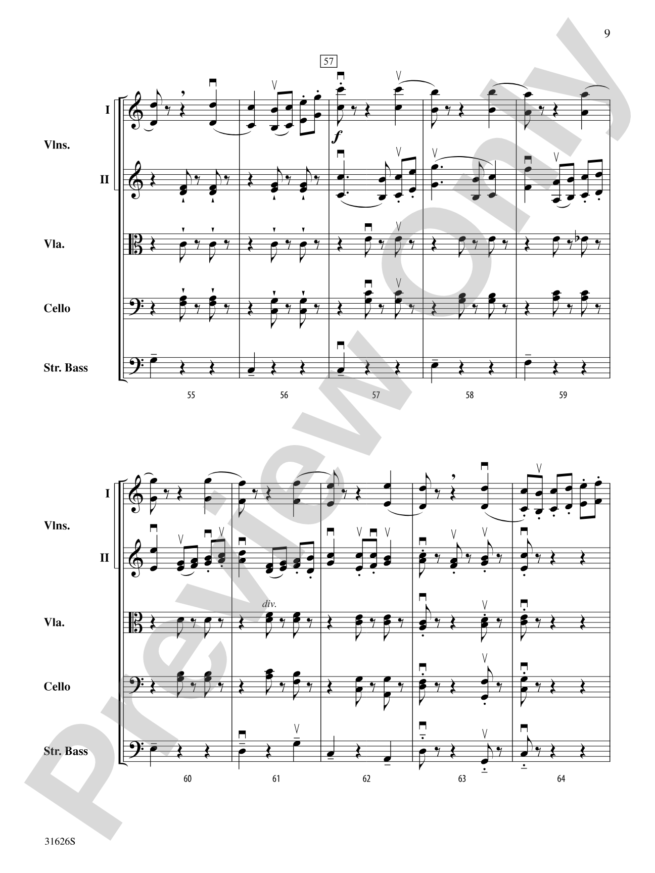 Variable Stars: String Orchestra Conductor Score & Parts