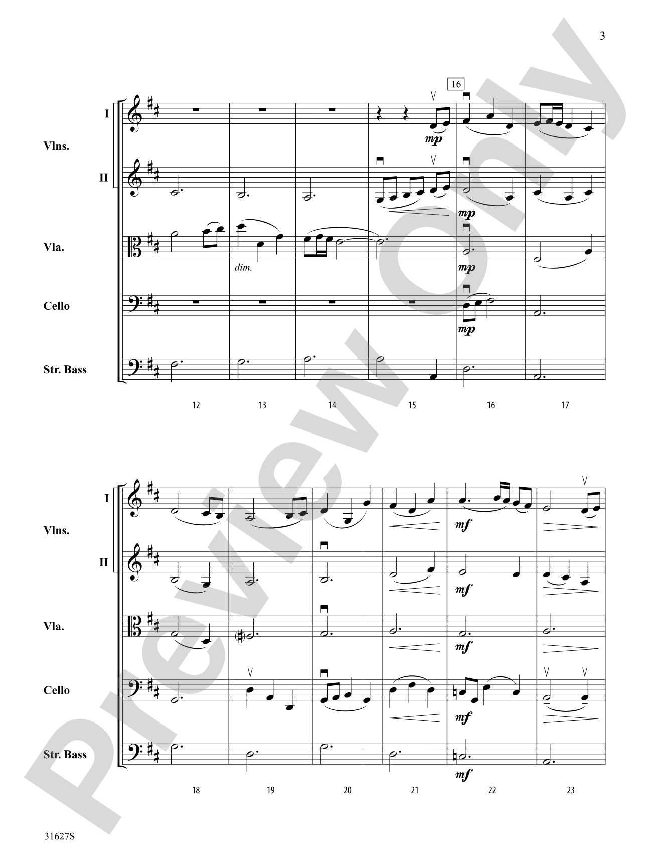 A Birch Bay Celebration: String Orchestra Conductor Score & Parts