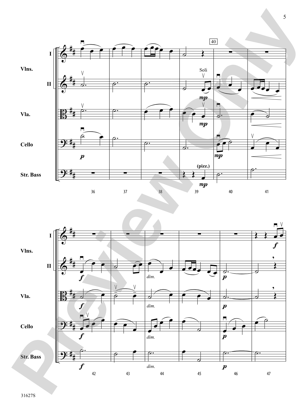 A Birch Bay Celebration: String Orchestra Conductor Score & Parts