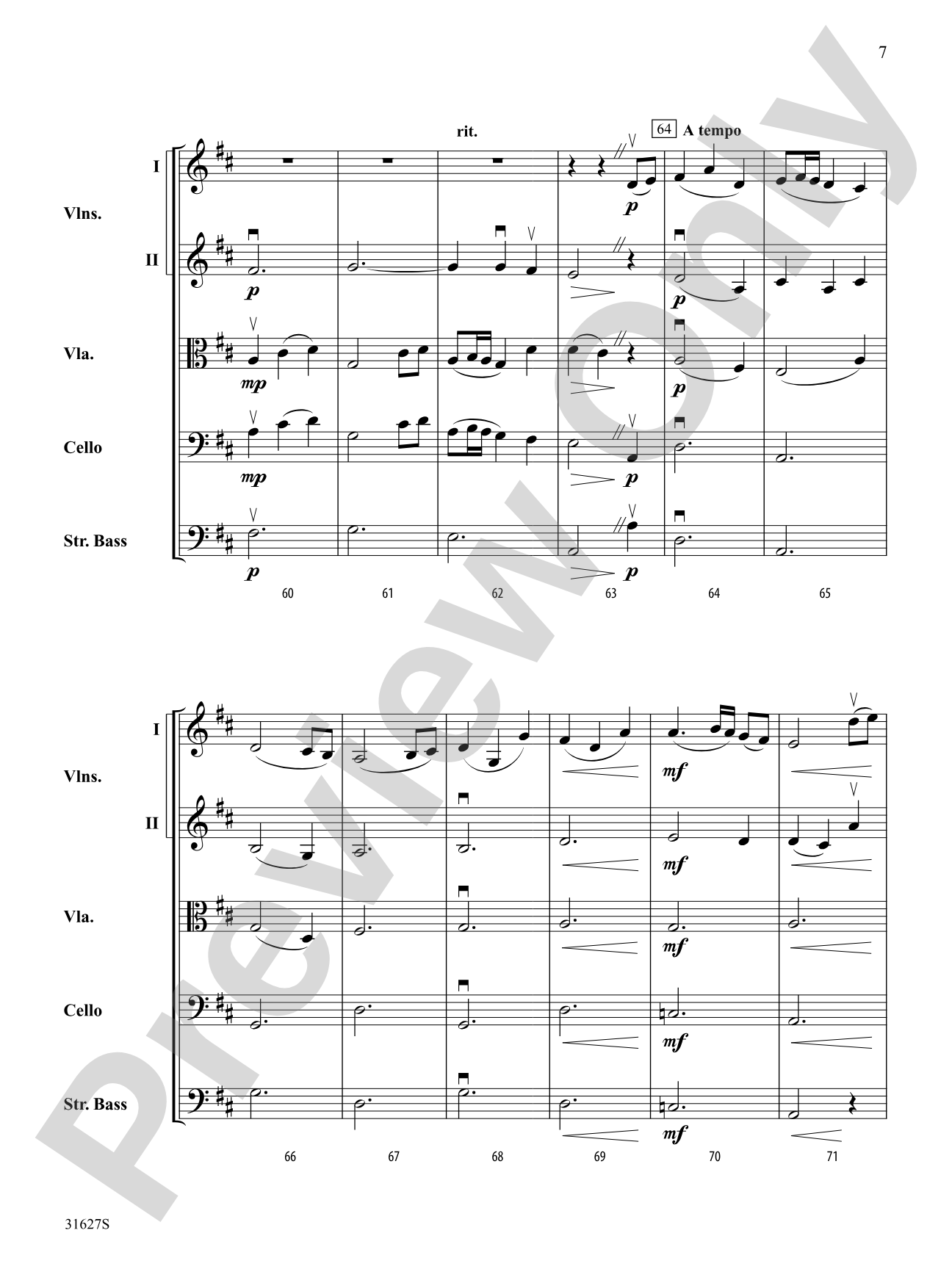 A Birch Bay Celebration: String Orchestra Conductor Score & Parts