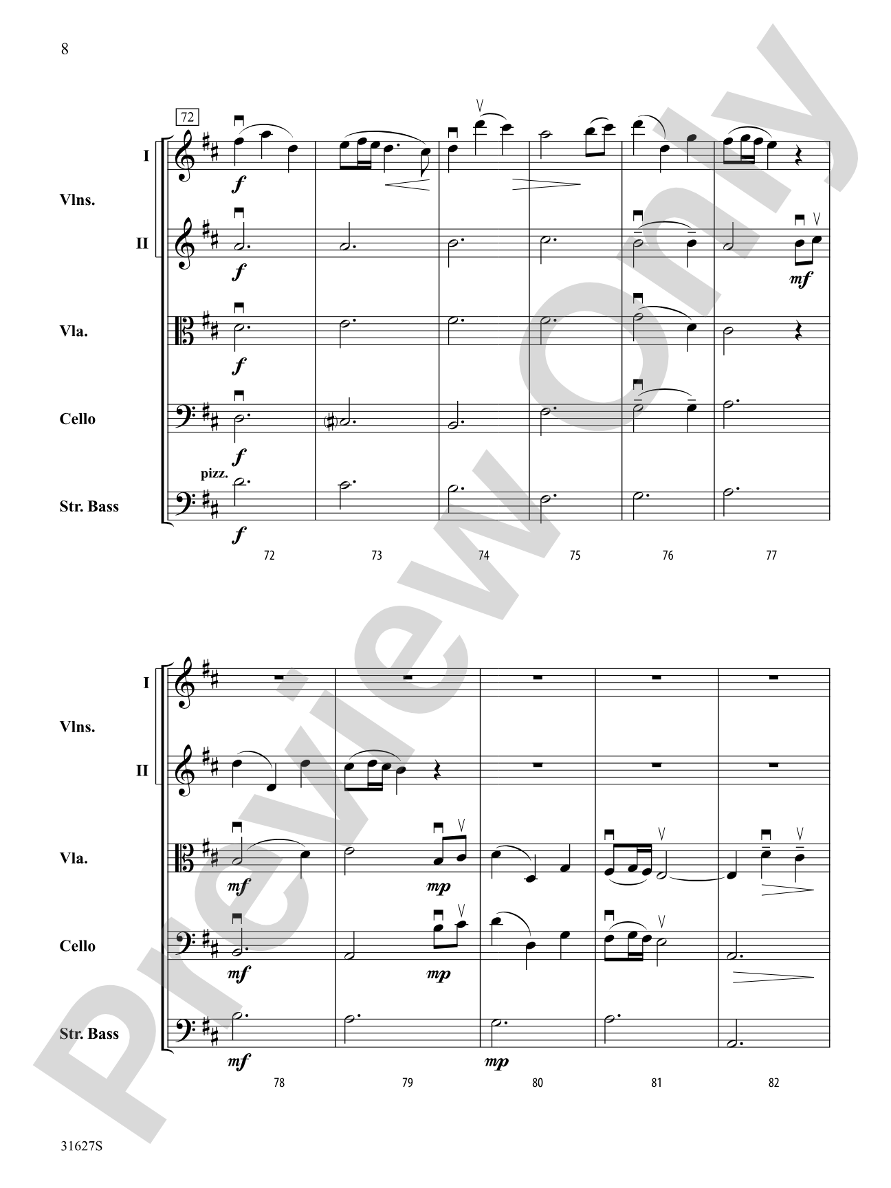 A Birch Bay Celebration: String Orchestra Conductor Score & Parts