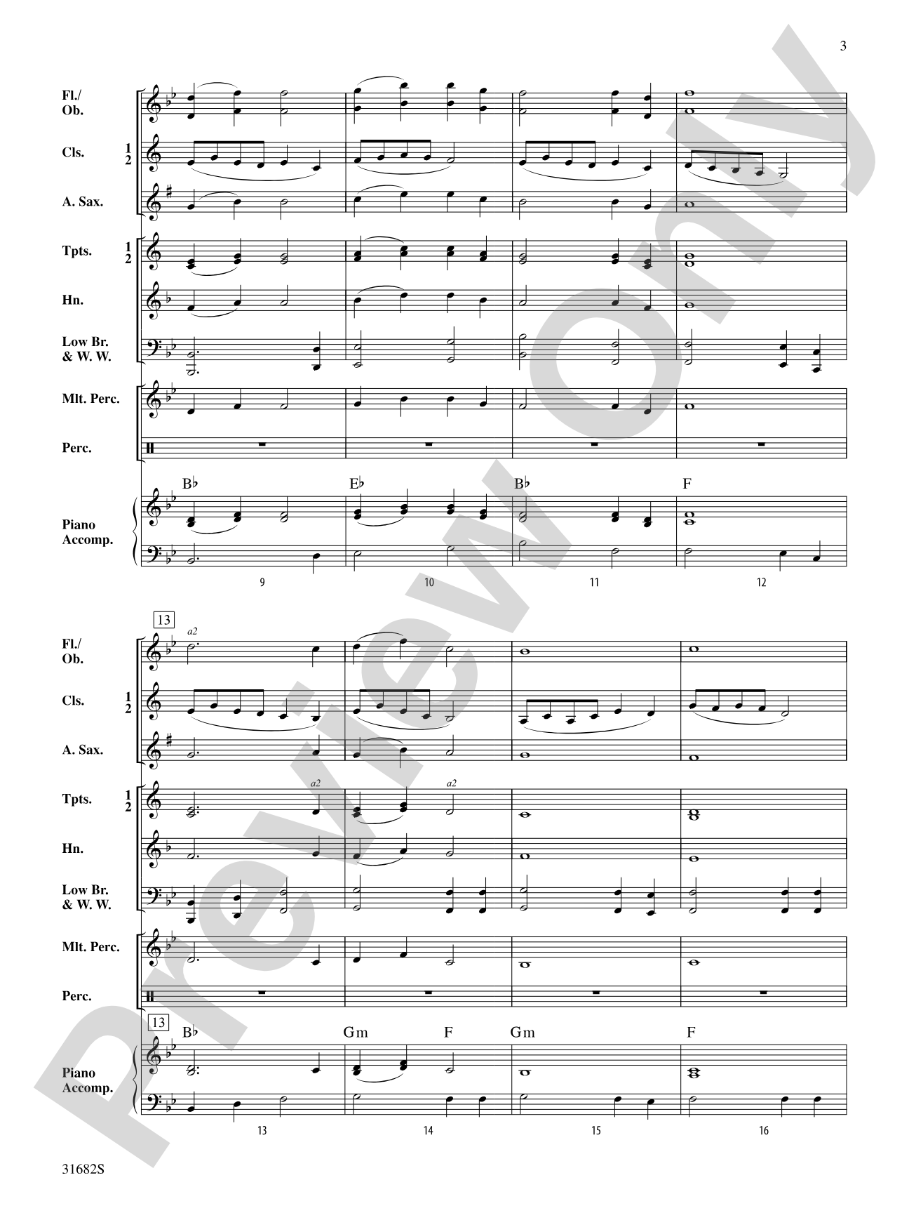 Two Chinese Folk Songs: Concert Band Conductor Score & Parts