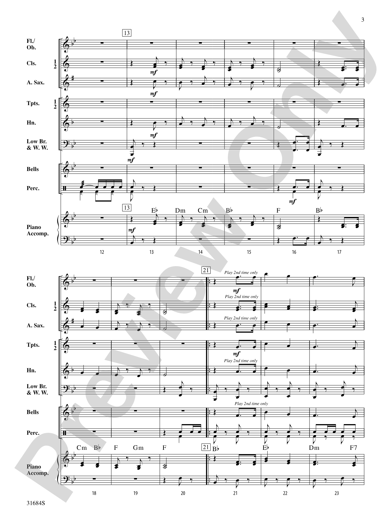 Seaway Festival March: Concert Band Conductor Score & Parts