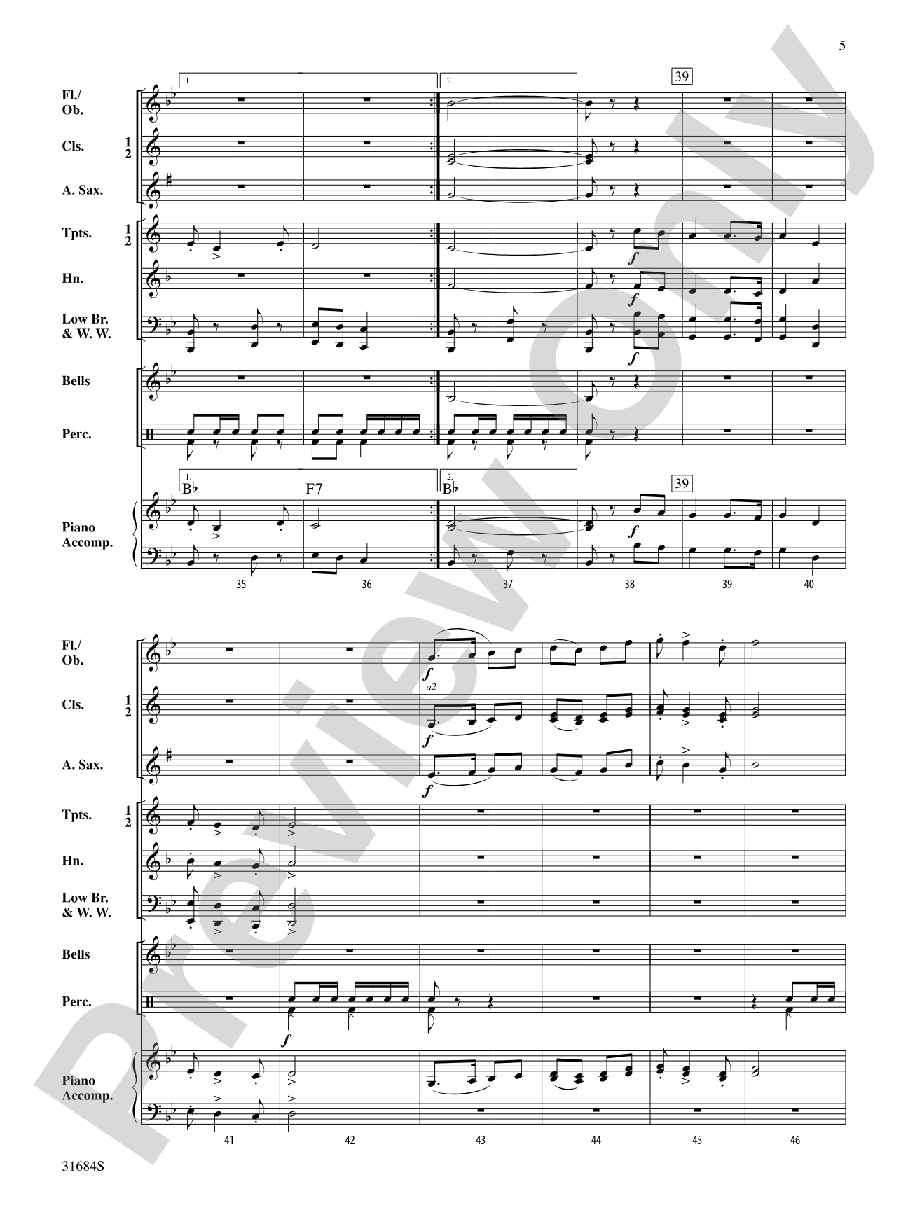 Seaway Festival March: Concert Band Conductor Score & Parts
