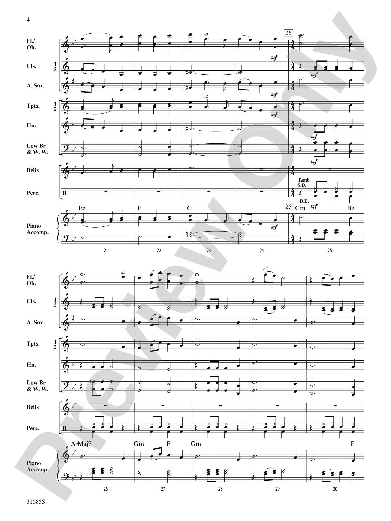 Autumn Colors: Concert Band Conductor Score & Parts