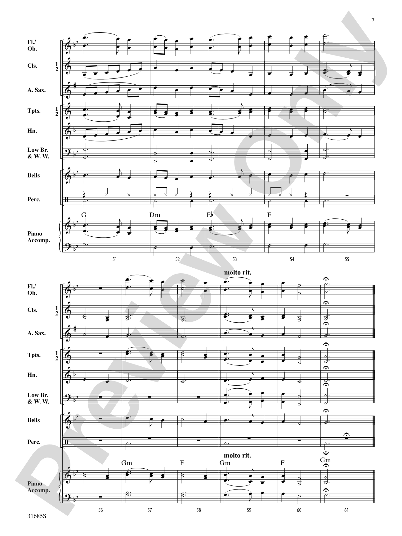 Autumn Colors: Concert Band Conductor Score & Parts