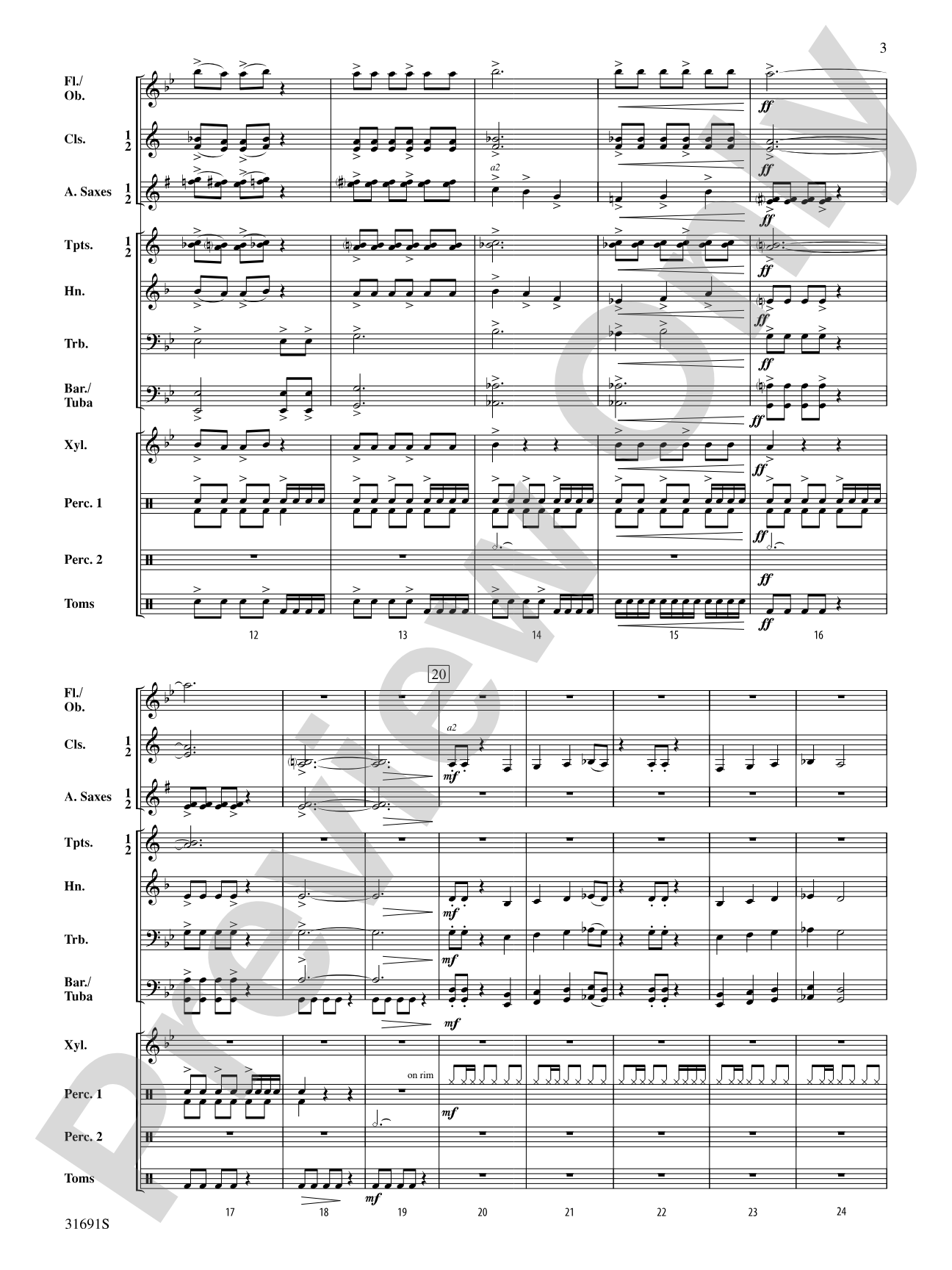 Warriors of Beijing: Concert Band Conductor Score & Parts