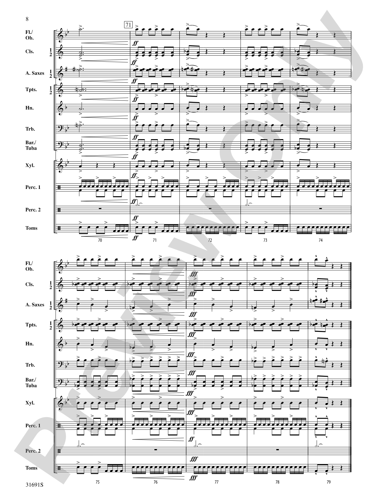 Warriors of Beijing: Concert Band Conductor Score & Parts