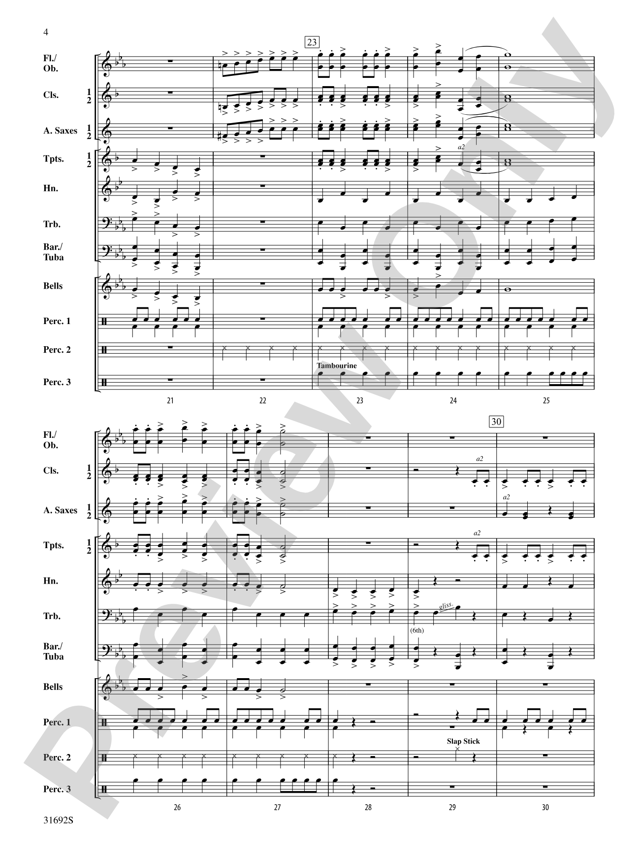 Santa Goes Wild West: Concert Band Conductor Score & Parts