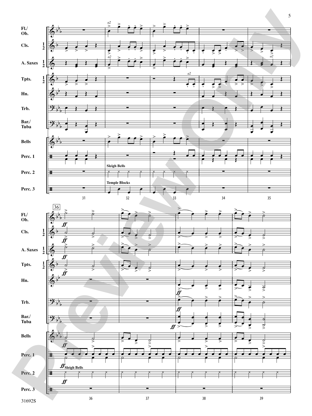 Santa Goes Wild West: Concert Band Conductor Score & Parts
