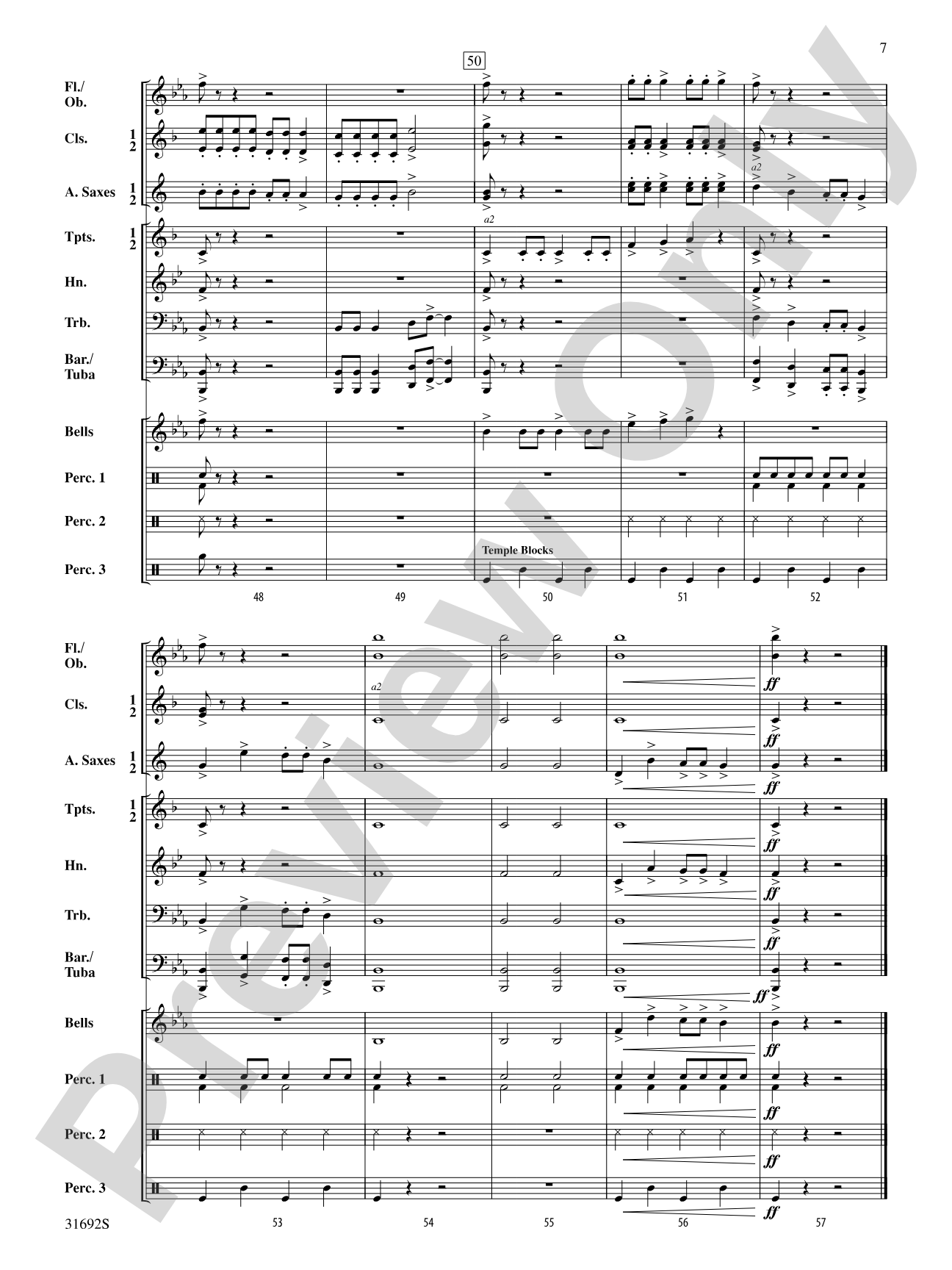 Santa Goes Wild West: Concert Band Conductor Score & Parts