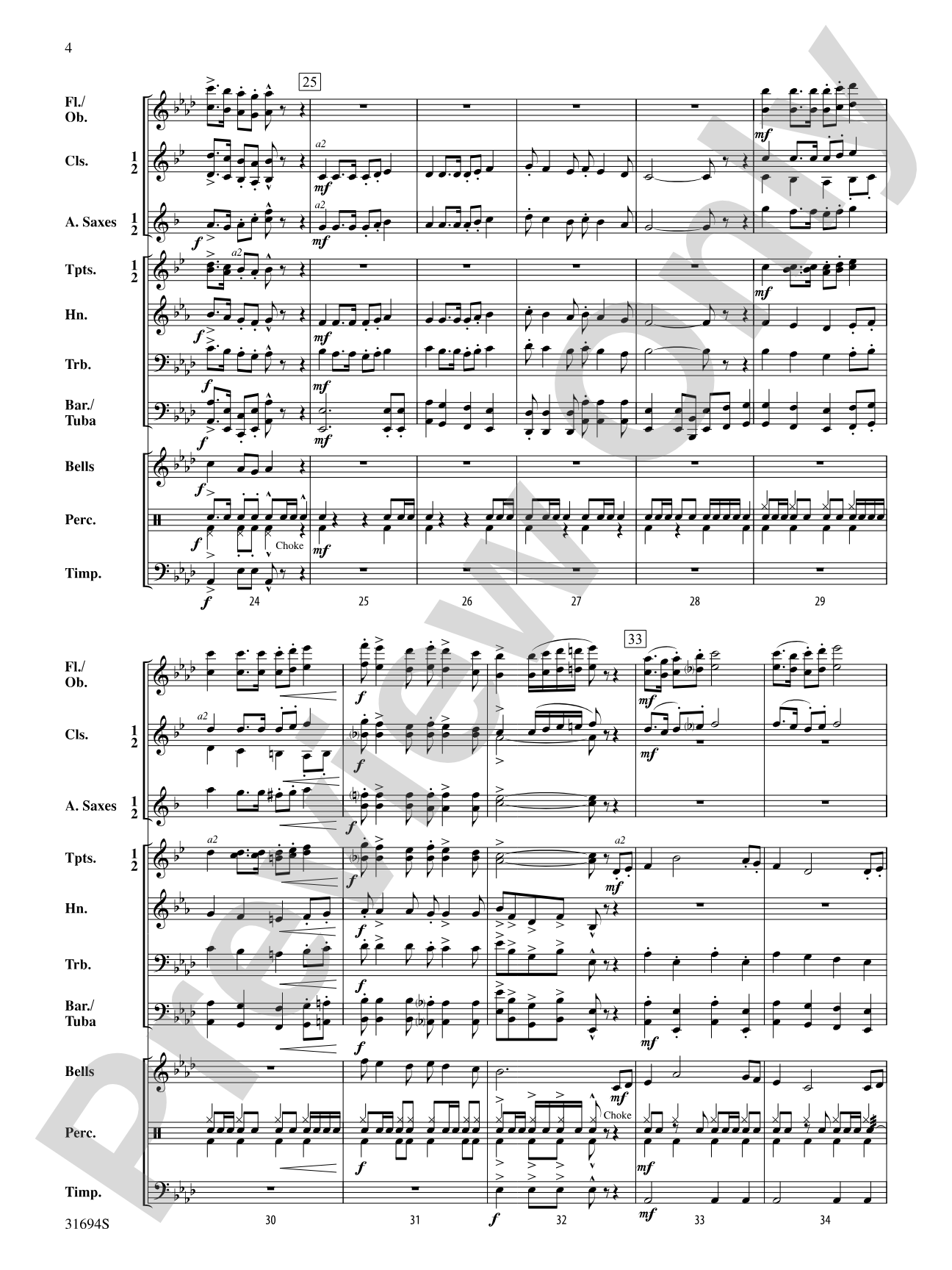 Sunridge March: Concert Band Conductor Score & Parts
