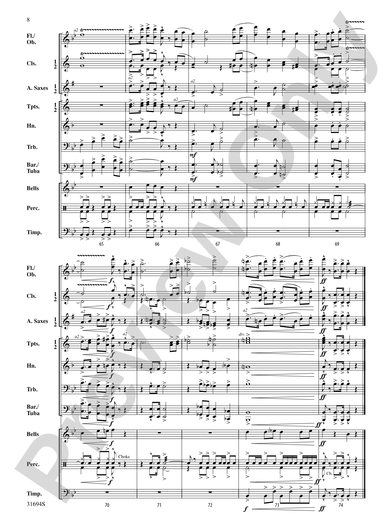 Sunridge March: Concert Band Conductor Score & Parts