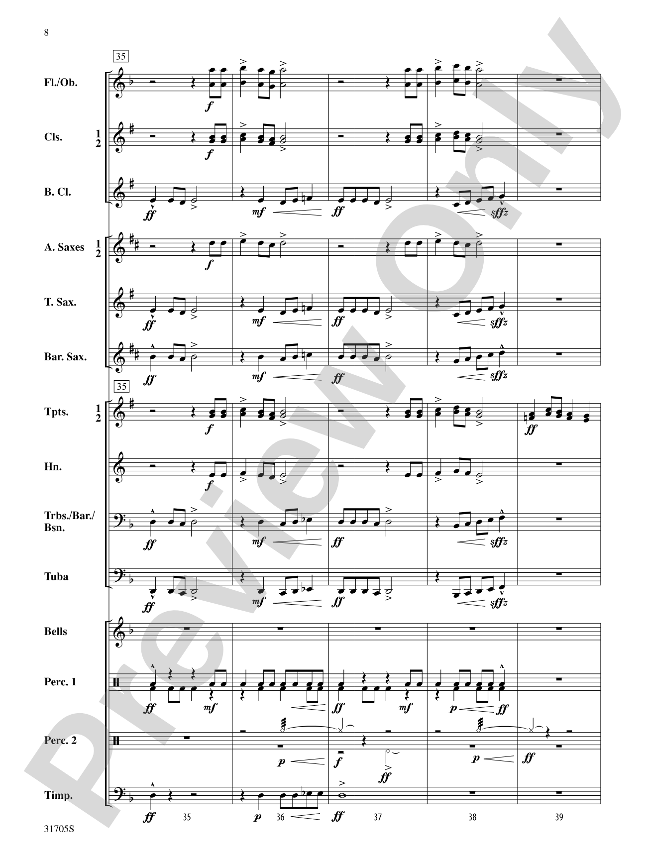 Heroic Legend: Concert Band Conductor Score & Parts