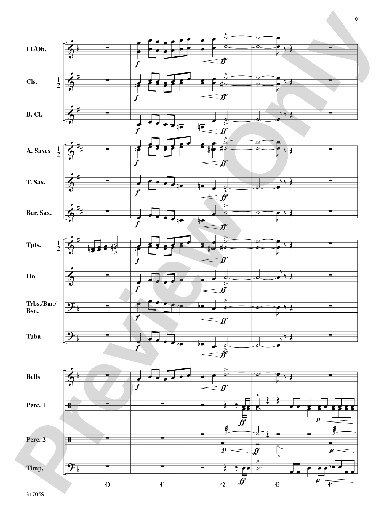 Heroic Legend: Concert Band Conductor Score & Parts