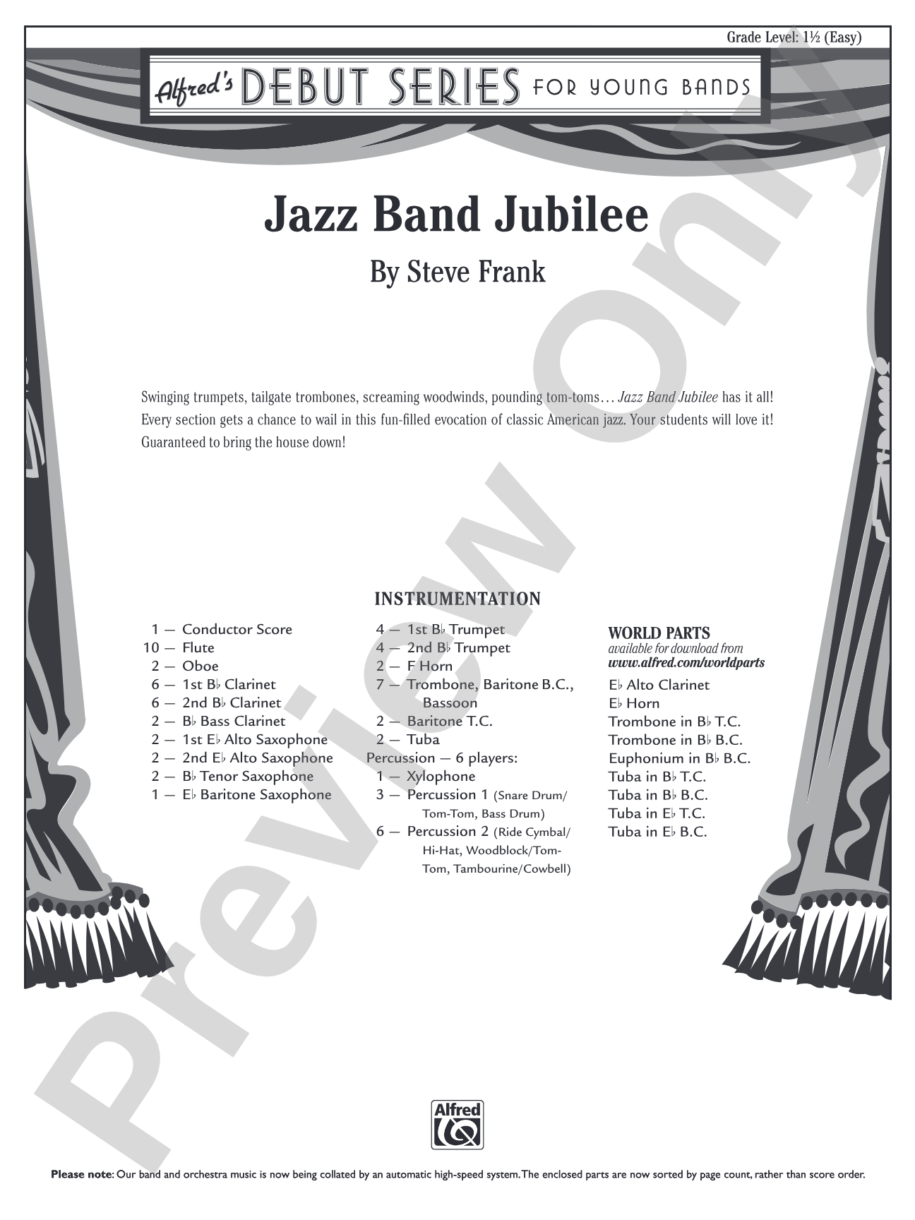 Jazz Band Jubilee: Concert Band Conductor Score & Parts