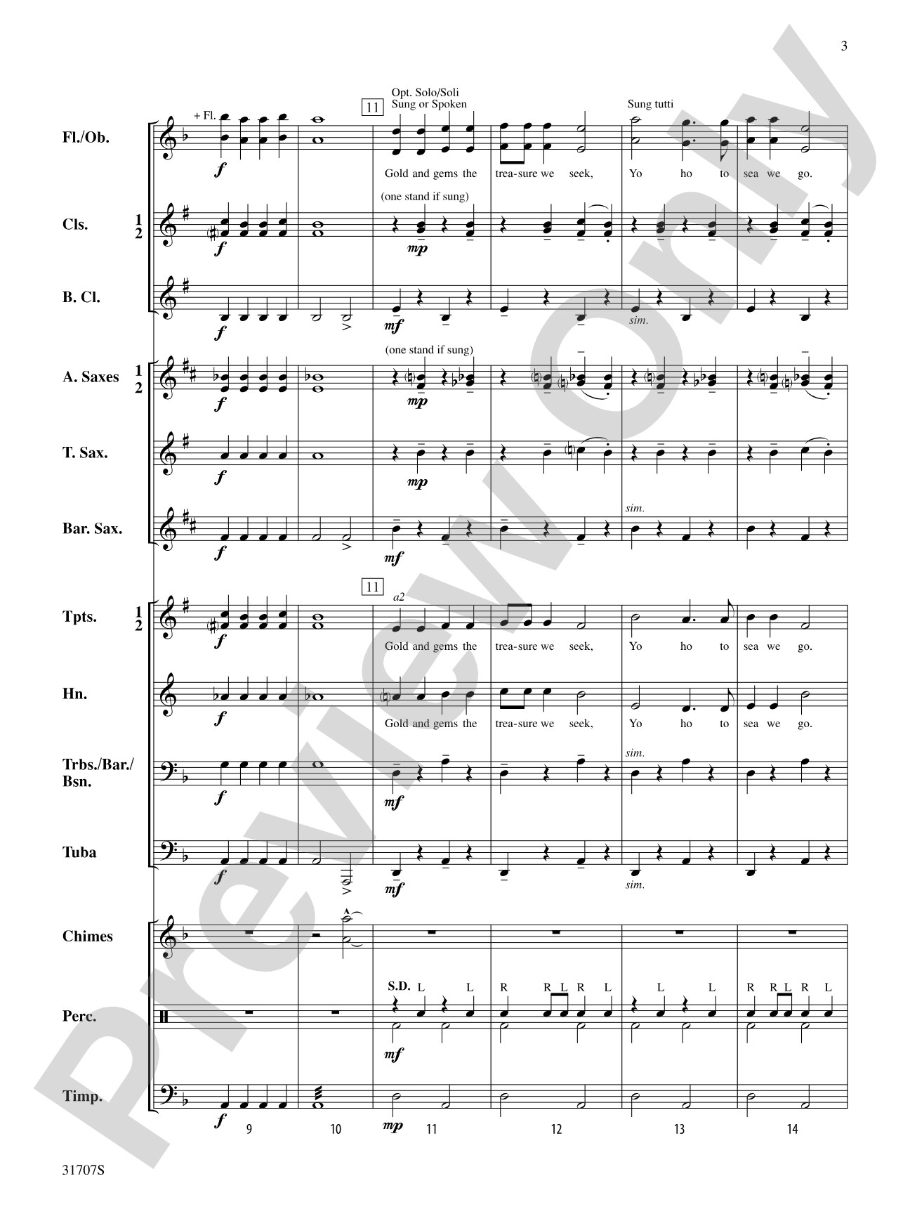 Treasure of the Pirate King: Concert Band Conductor Score & Parts