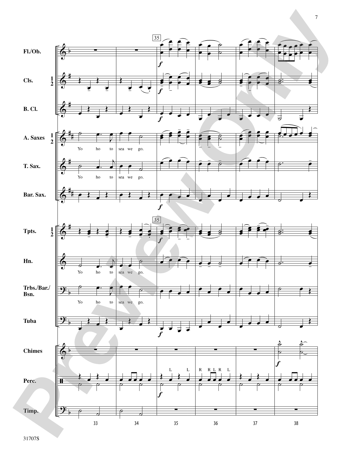 Treasure of the Pirate King: Concert Band Conductor Score & Parts