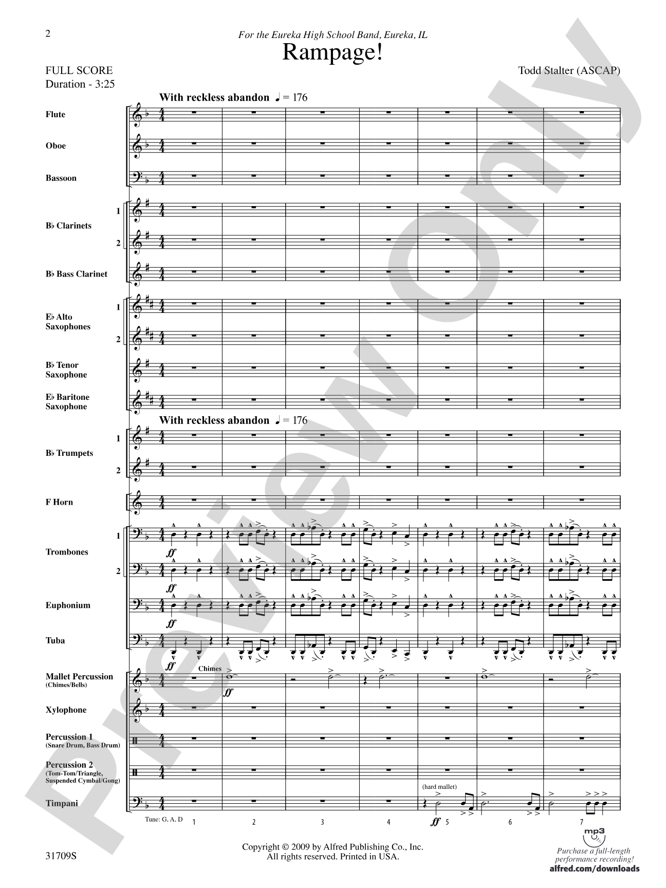 Rampage!: Concert Band Conductor Score & Parts