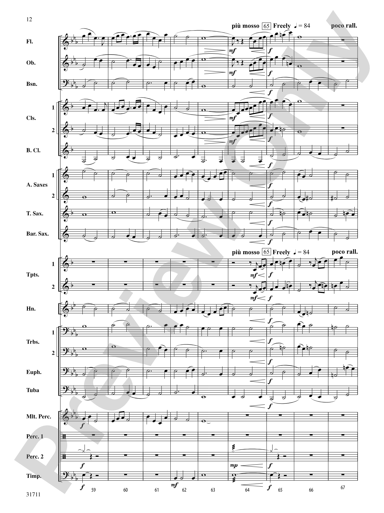 Celebration and Song: Concert Band Conductor Score & Parts