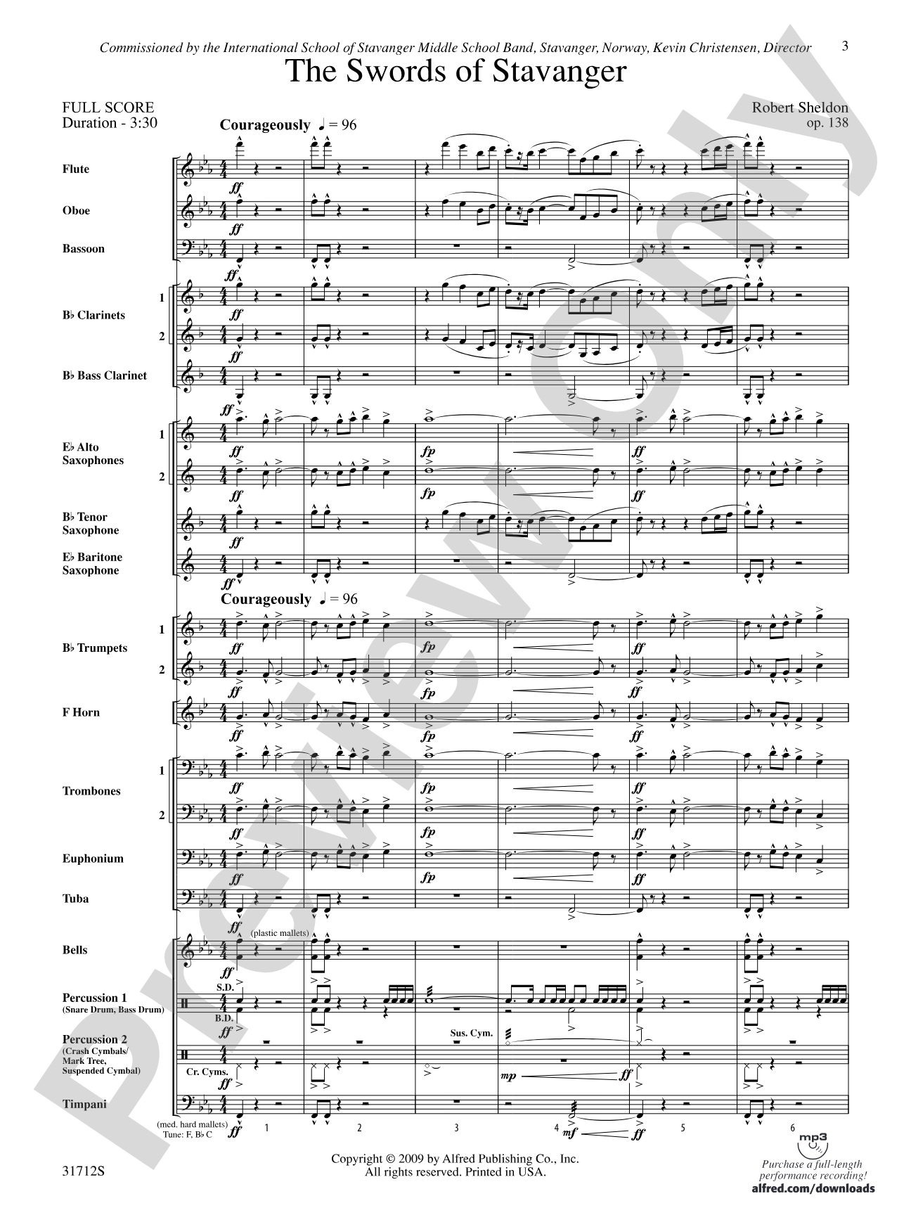The Swords of Stavanger: Concert Band Conductor Score & Parts