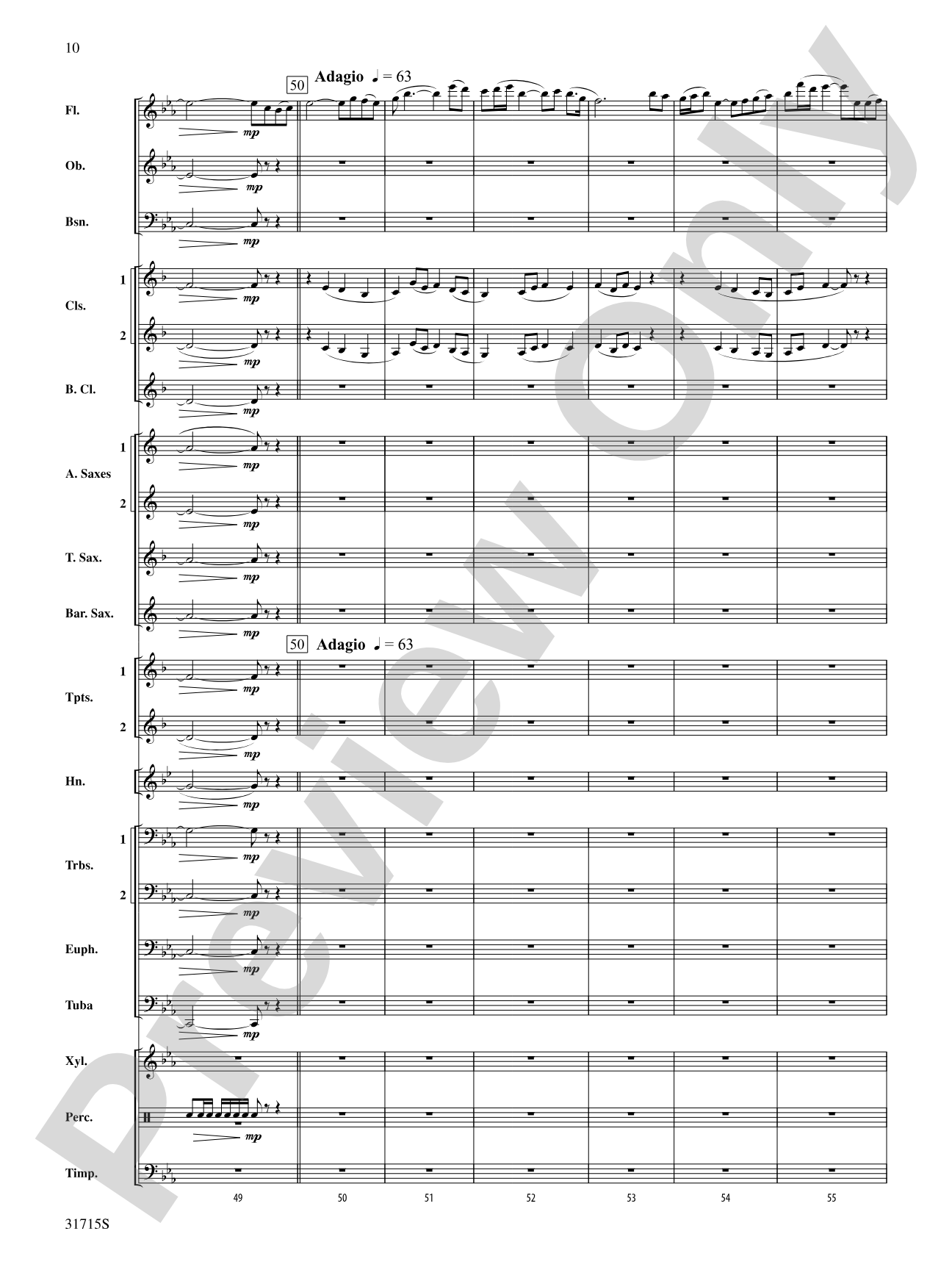 Early American Hymn Song: Concert Band Conductor Score & Parts