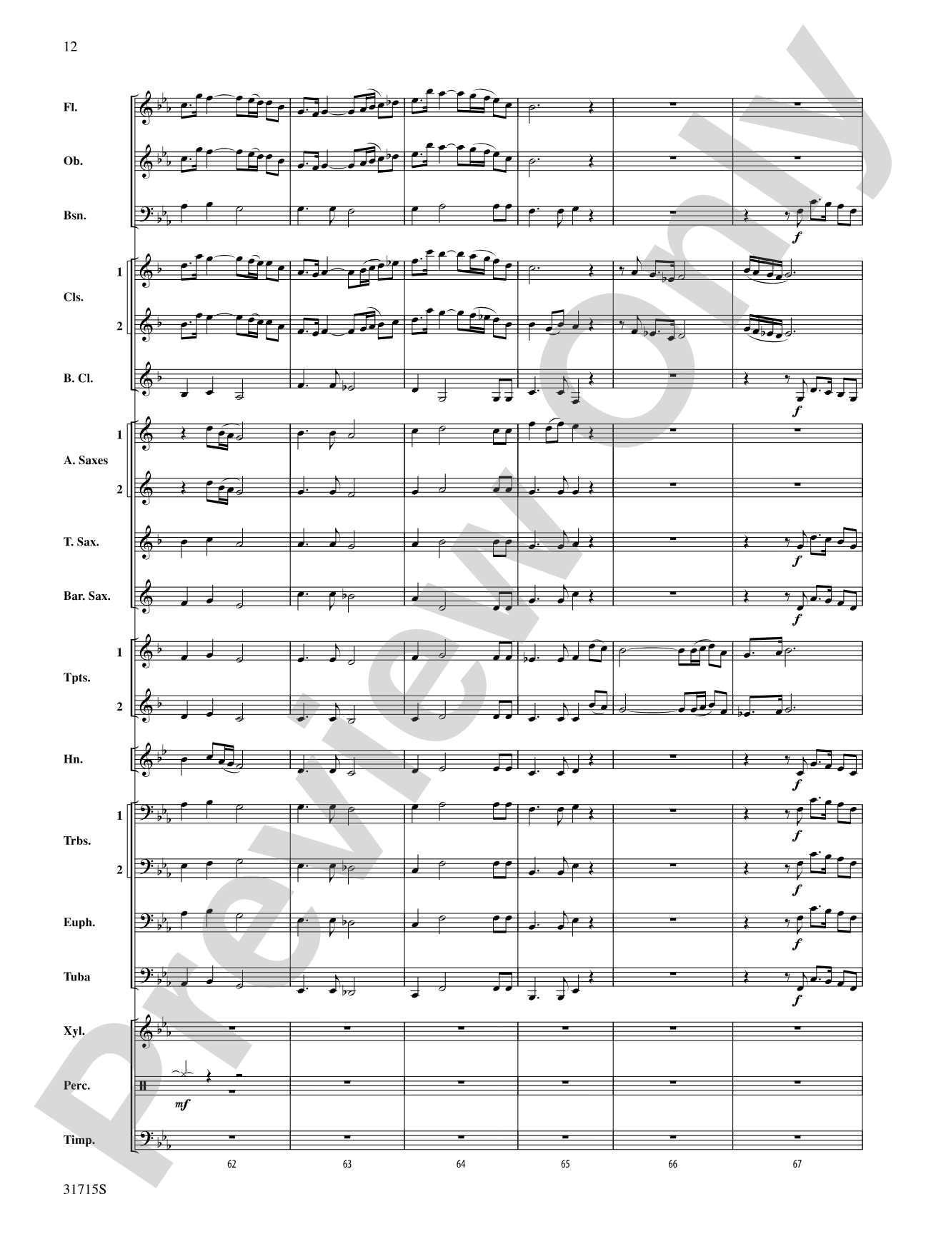 Early American Hymn Song: Concert Band Conductor Score & Parts