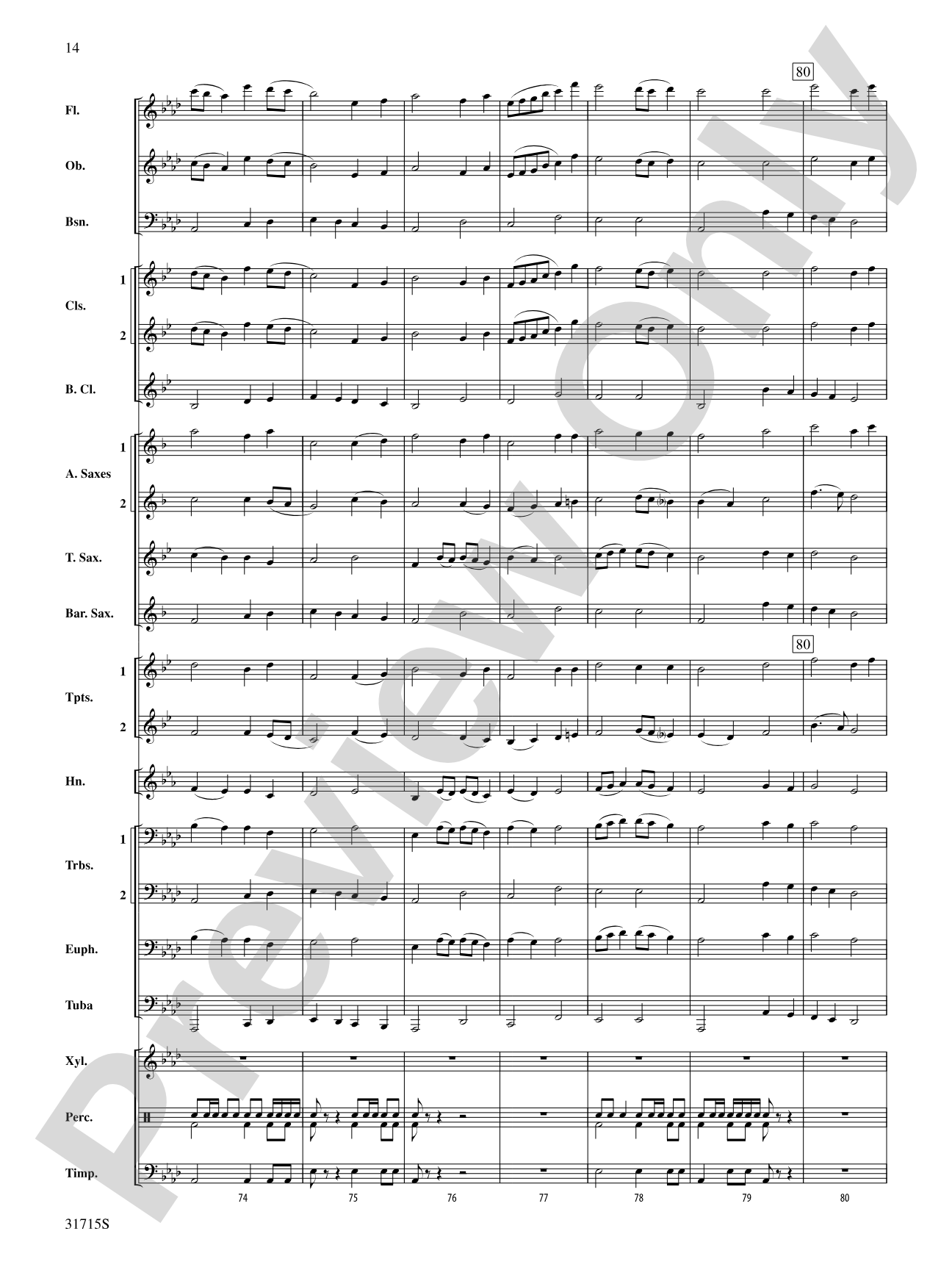 Early American Hymn Song: Concert Band Conductor Score & Parts