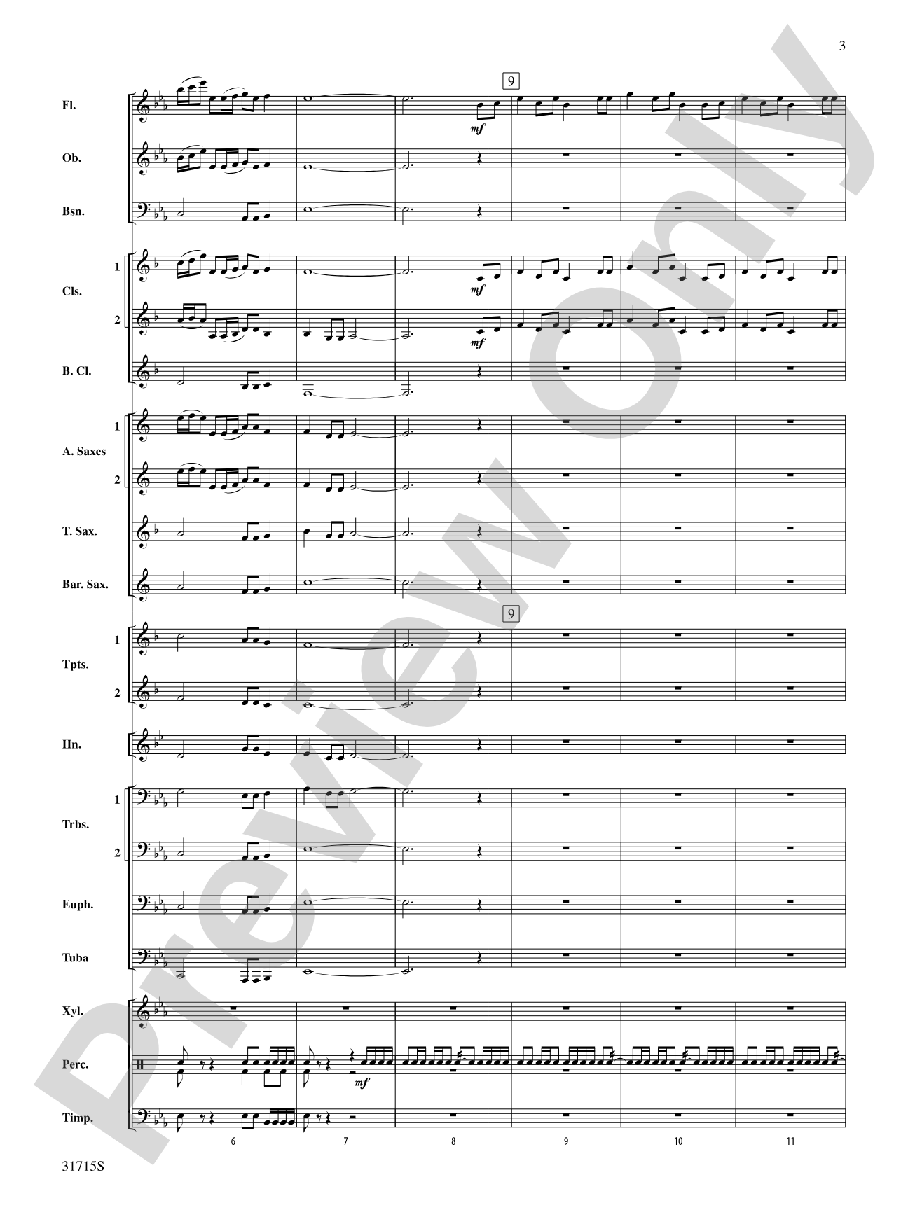 Early American Hymn Song: Concert Band Conductor Score & Parts