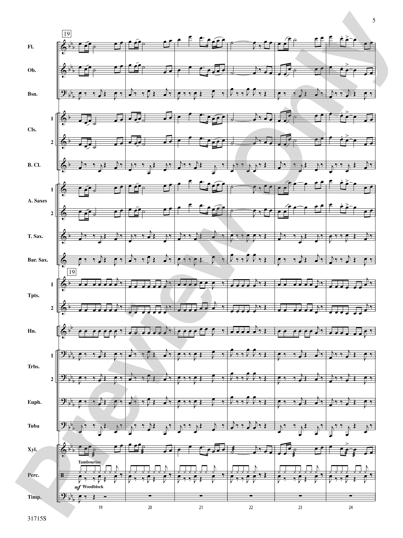 Early American Hymn Song: Concert Band Conductor Score & Parts