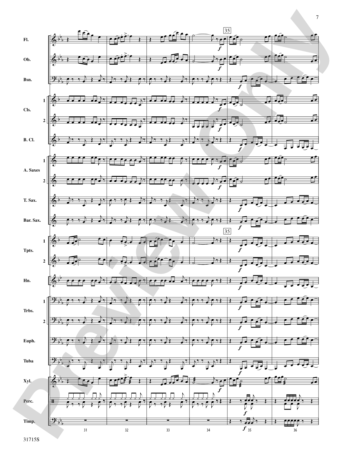 Early American Hymn Song: Concert Band Conductor Score & Parts