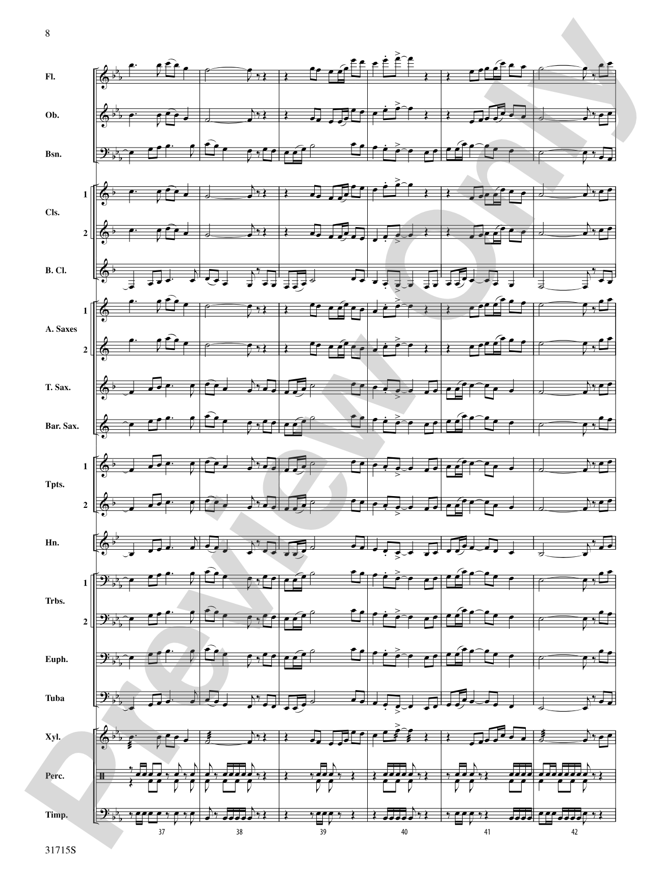 Early American Hymn Song: Concert Band Conductor Score & Parts