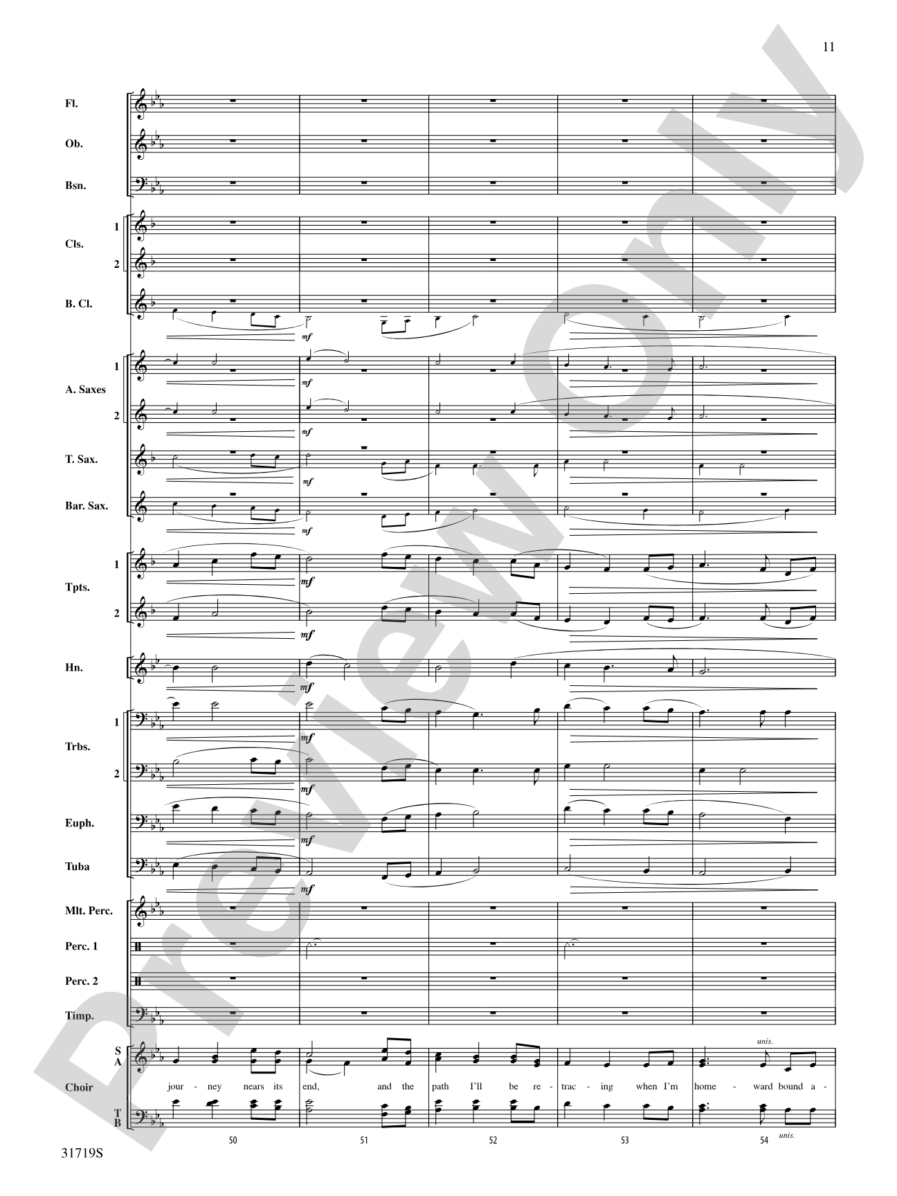 Homeward Bound: Concert Band Conductor Score & Parts