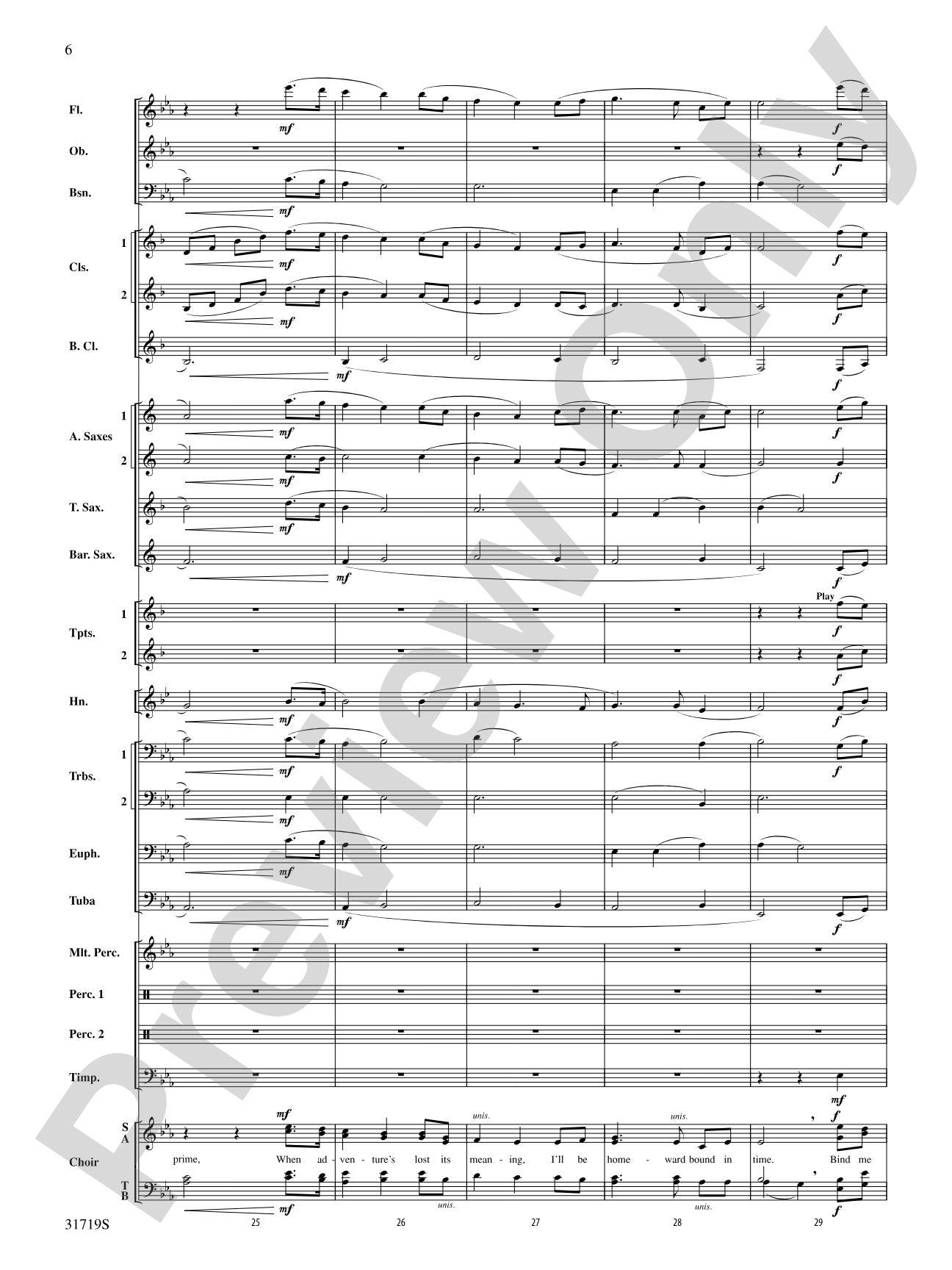 Homeward Bound: Concert Band Conductor Score & Parts