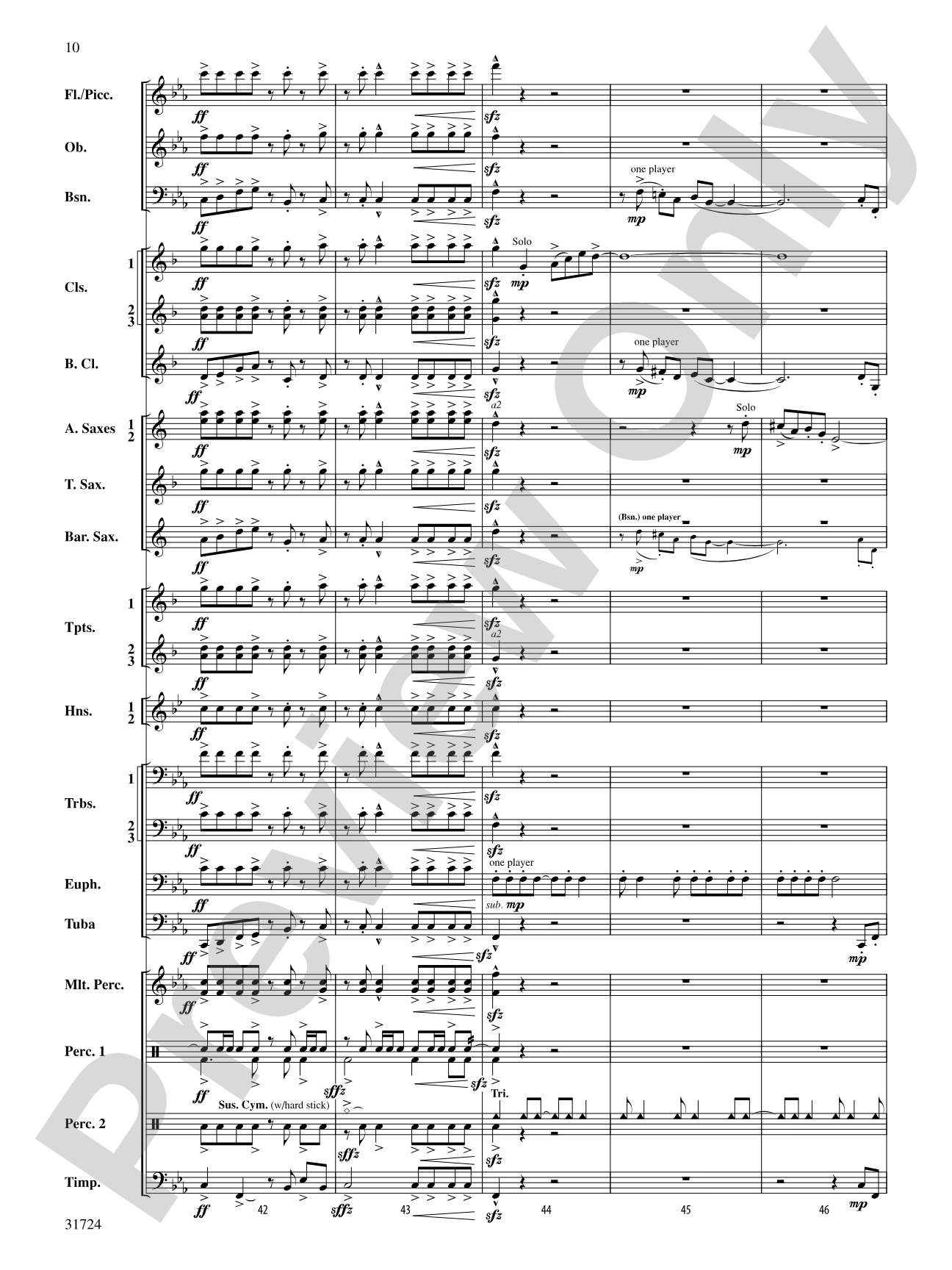 Choreography: Concert Band Conductor Score & Parts
