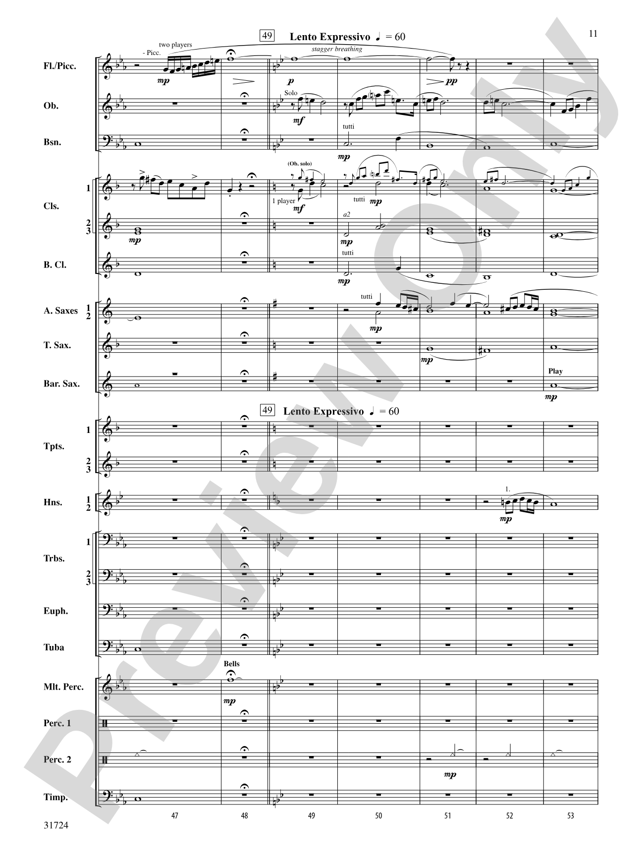 Choreography: Concert Band Conductor Score & Parts