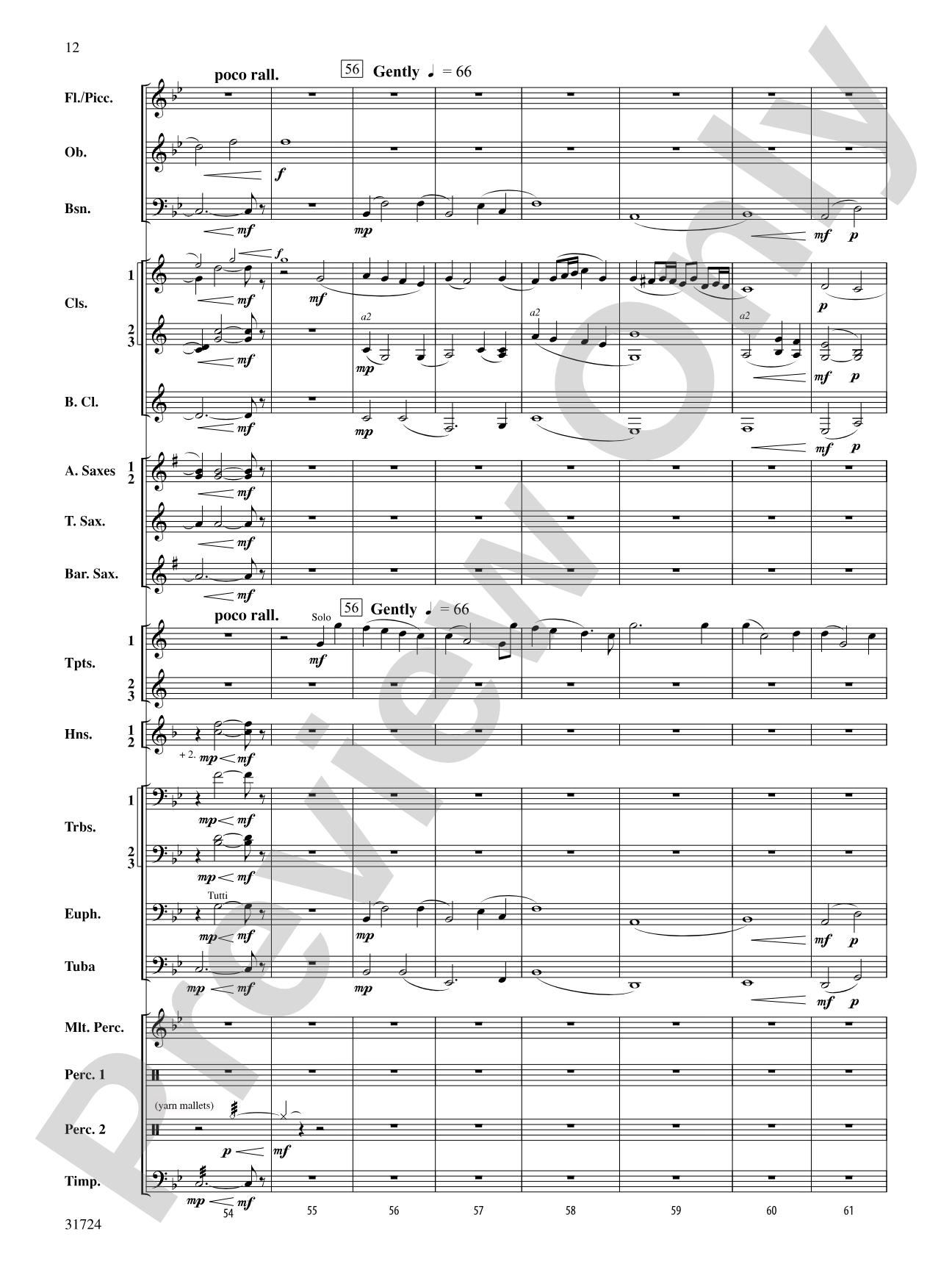 Choreography: Concert Band Conductor Score & Parts