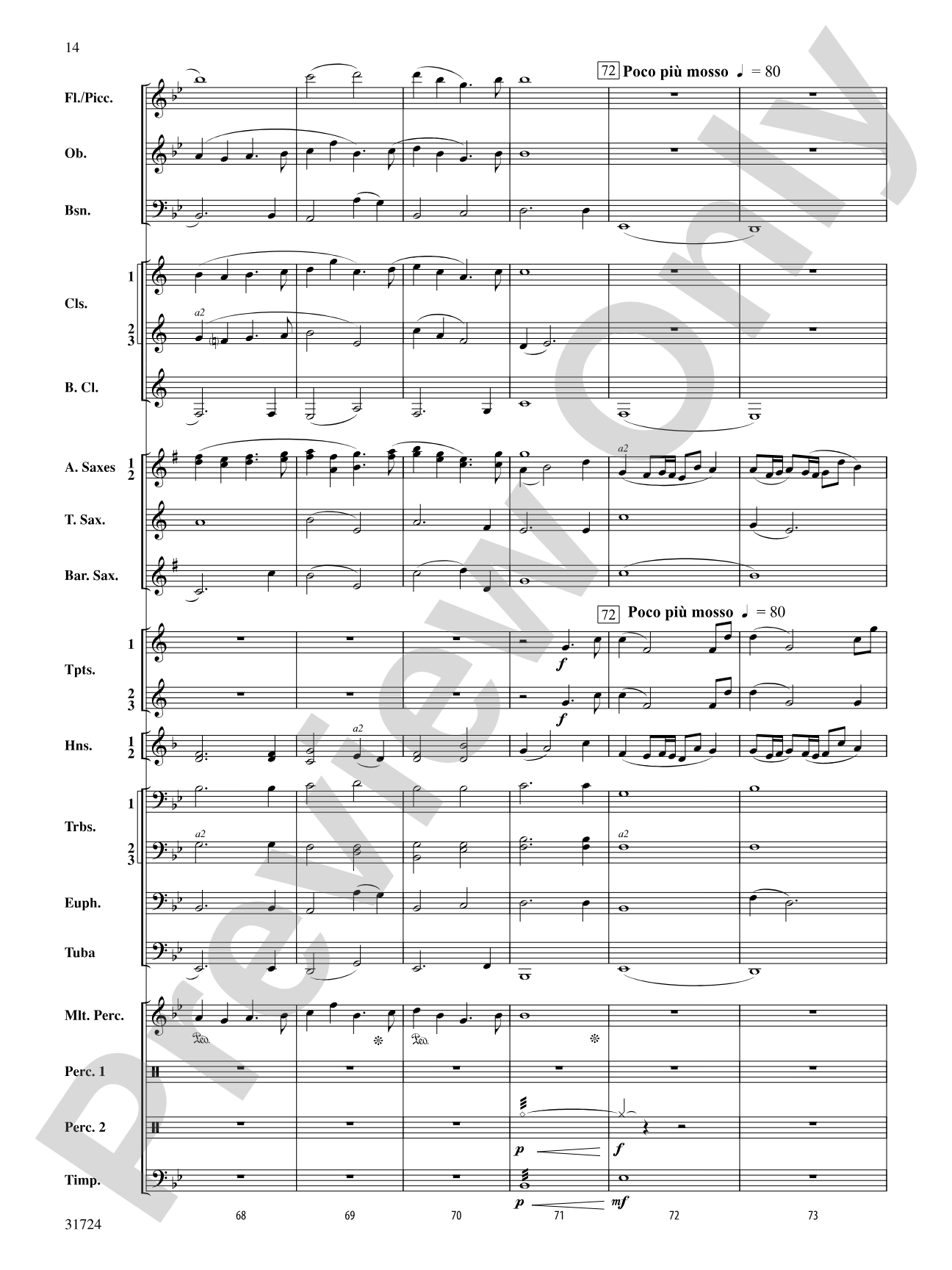 Choreography: Concert Band Conductor Score & Parts